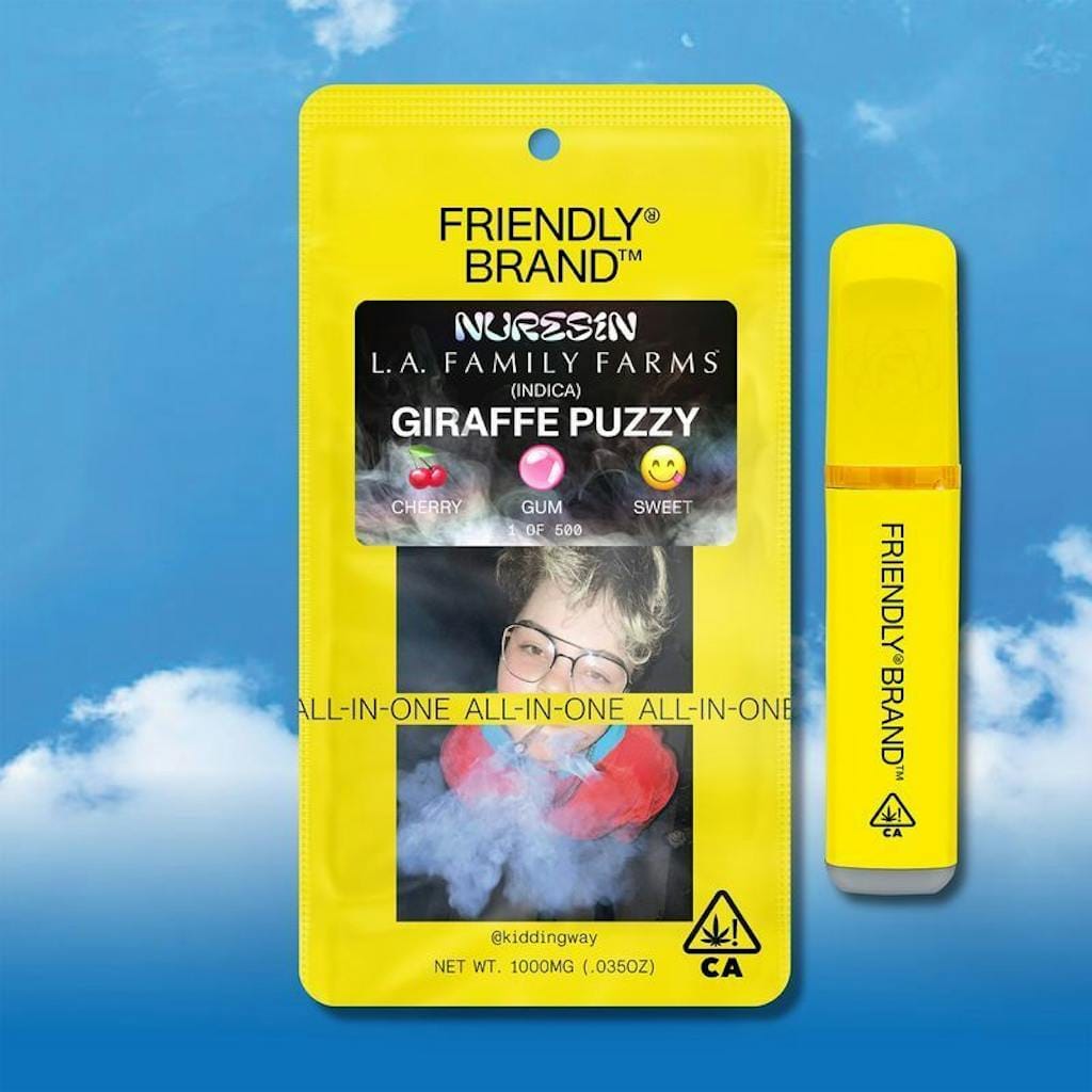 Giraffe Puzzy - 1g Live Resin Disposable - Friendly Brand - 1g Dispo - Indica - $51 - All-In-One (Disposables)