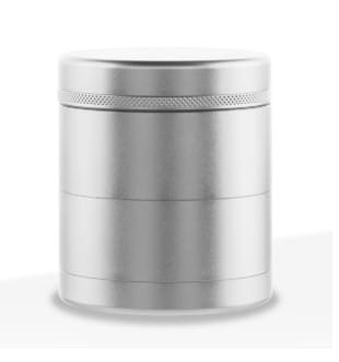 Silver Herb Grinder 4 Piece 2.5" / 63mm - Metal - Biohazard -  - $30 - Paraphernalia