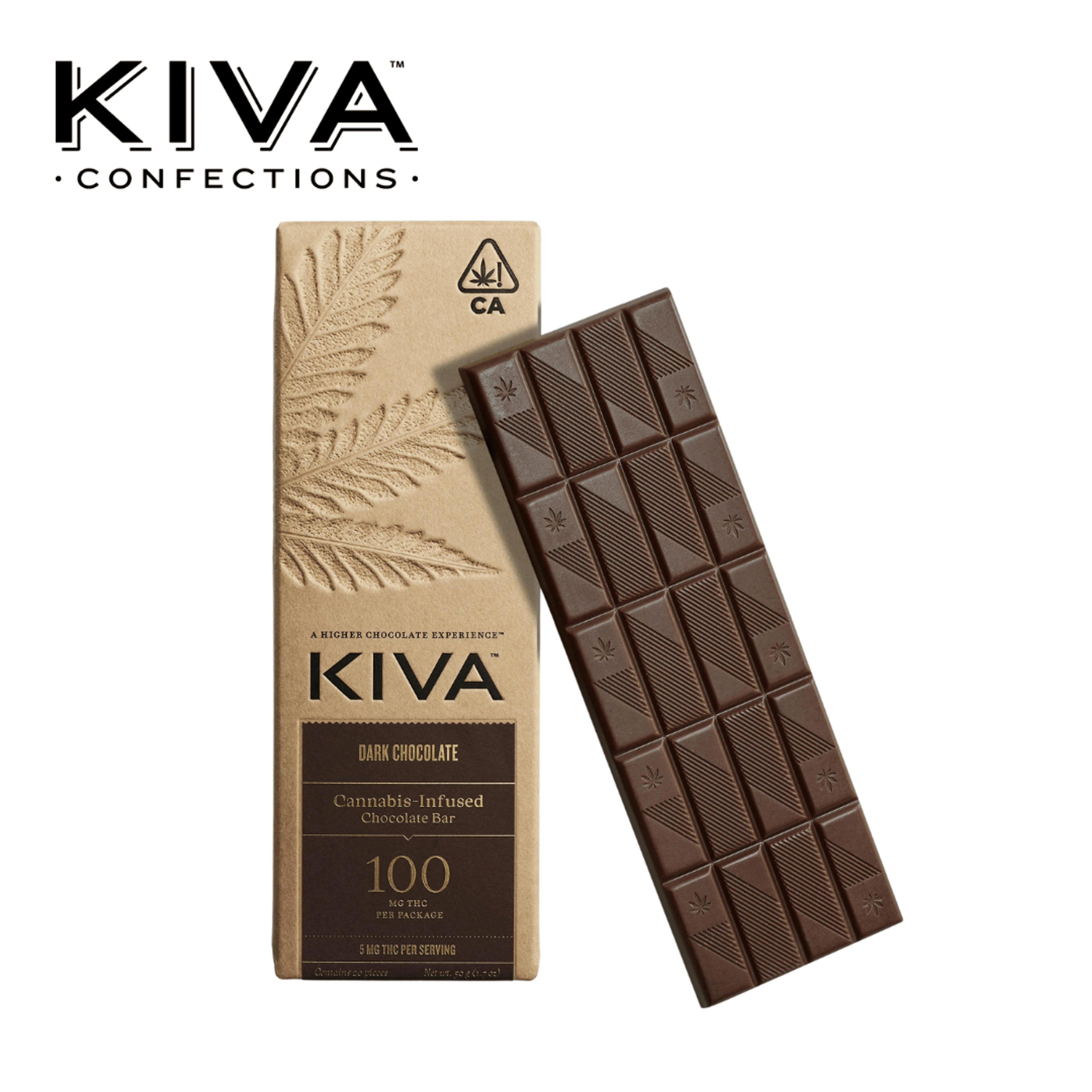 Kiva - Blackberry - Dark Chocolate Bar - 100mg - Kiva - - $24.99 - Edibles