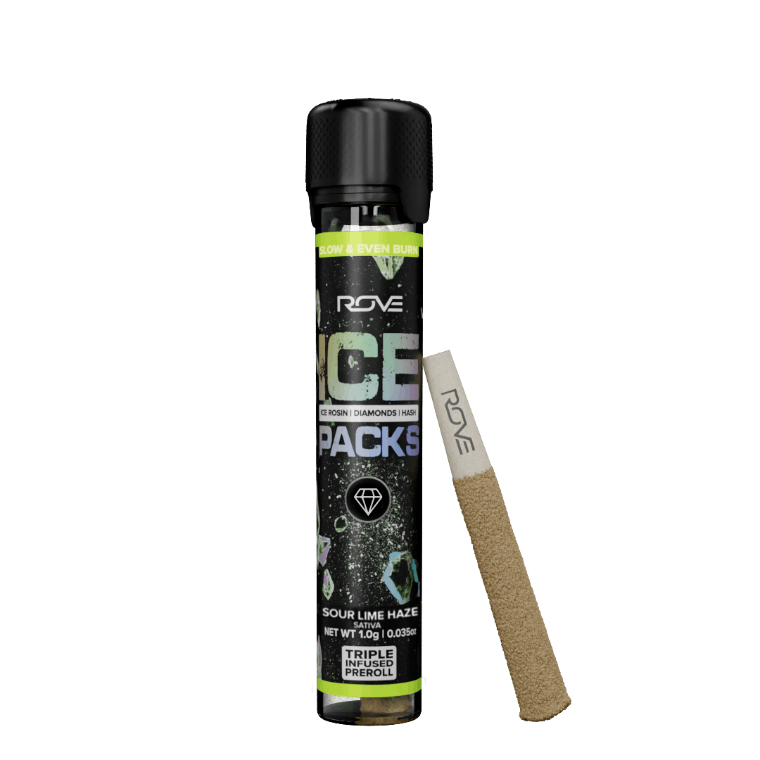 Sour Lime Haze 1g Infused Ice Packs (Rosin, Hash, and Diamonds) 1G Preroll - ROVE -  - $20 - Pre-Rolls
