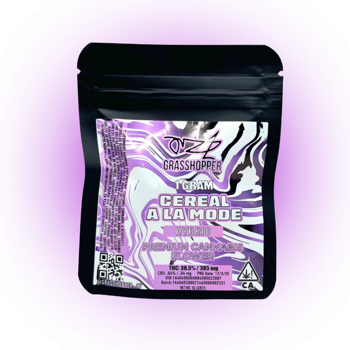 Grasshopper  Premium Flower 1g- Cereal Ala Mode - Grasshopper -  - $12.28 - Flowers