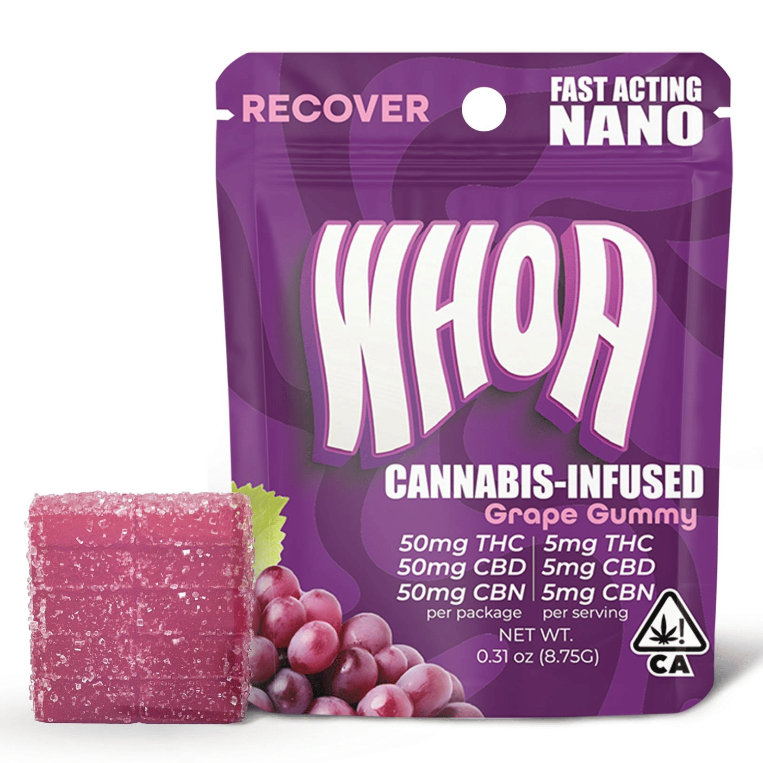 Grape 1:1:1 CBN Gummy 100mg - WHOA -  - $6.75 - Edible