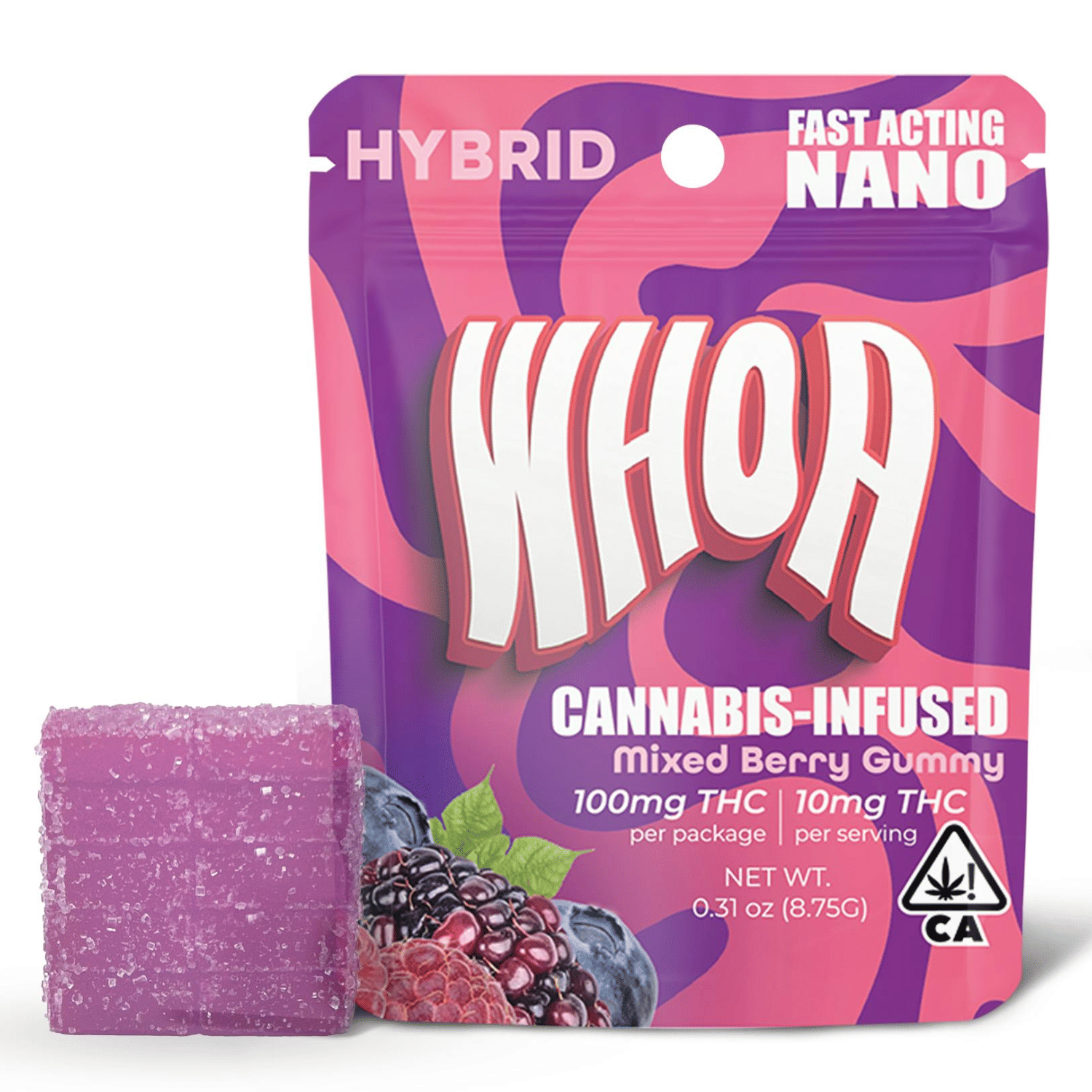 Mixed Berry Gummy 100mg - WHOA -  - $6.75 - Edible