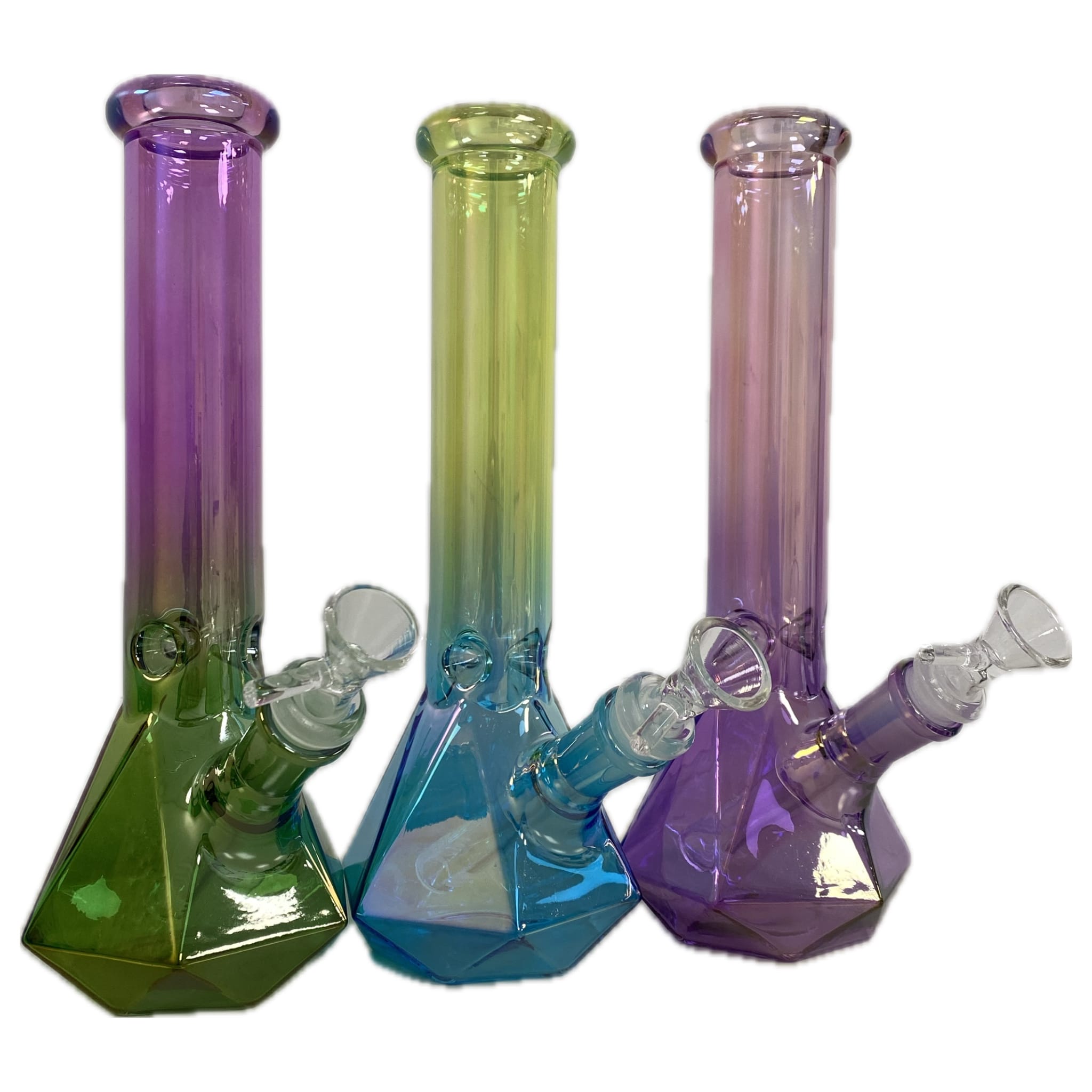 9.5" Multicolored Crystal Bong - 14mm - Glass and Accessories -  - $25 - Paraphernalia