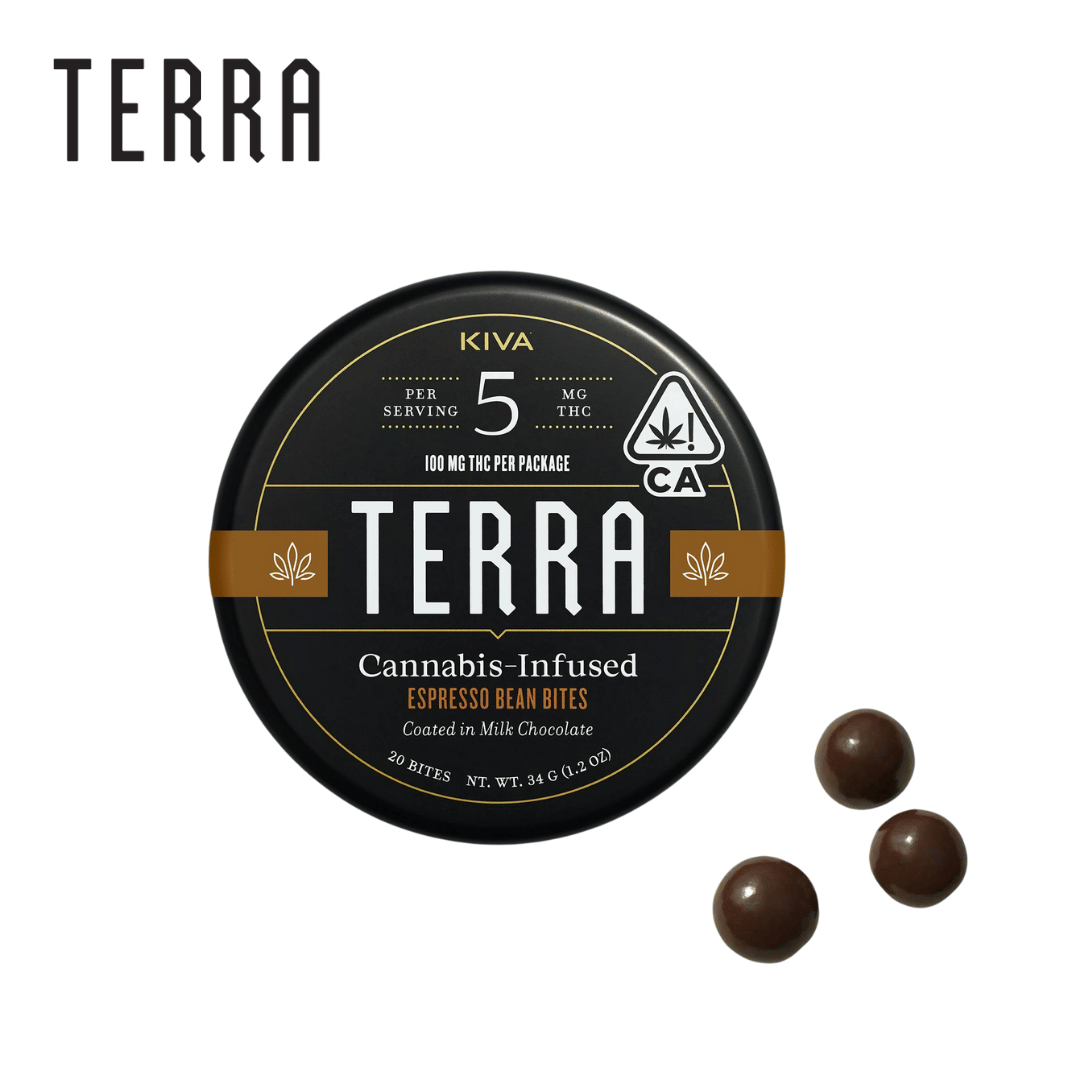 Kiva Terra Bites - Espresso Beans Coated in Dark Chocolate - 100mg - Kiva - Espresso - $23.99 - Edibles
