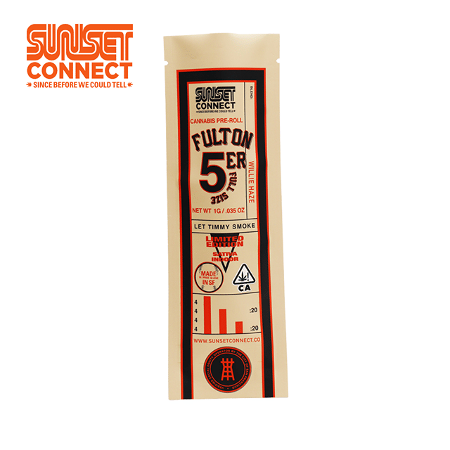 Sunset Connect (Fulton 5'er) - Willie Haze - Pre-Roll - 1g
