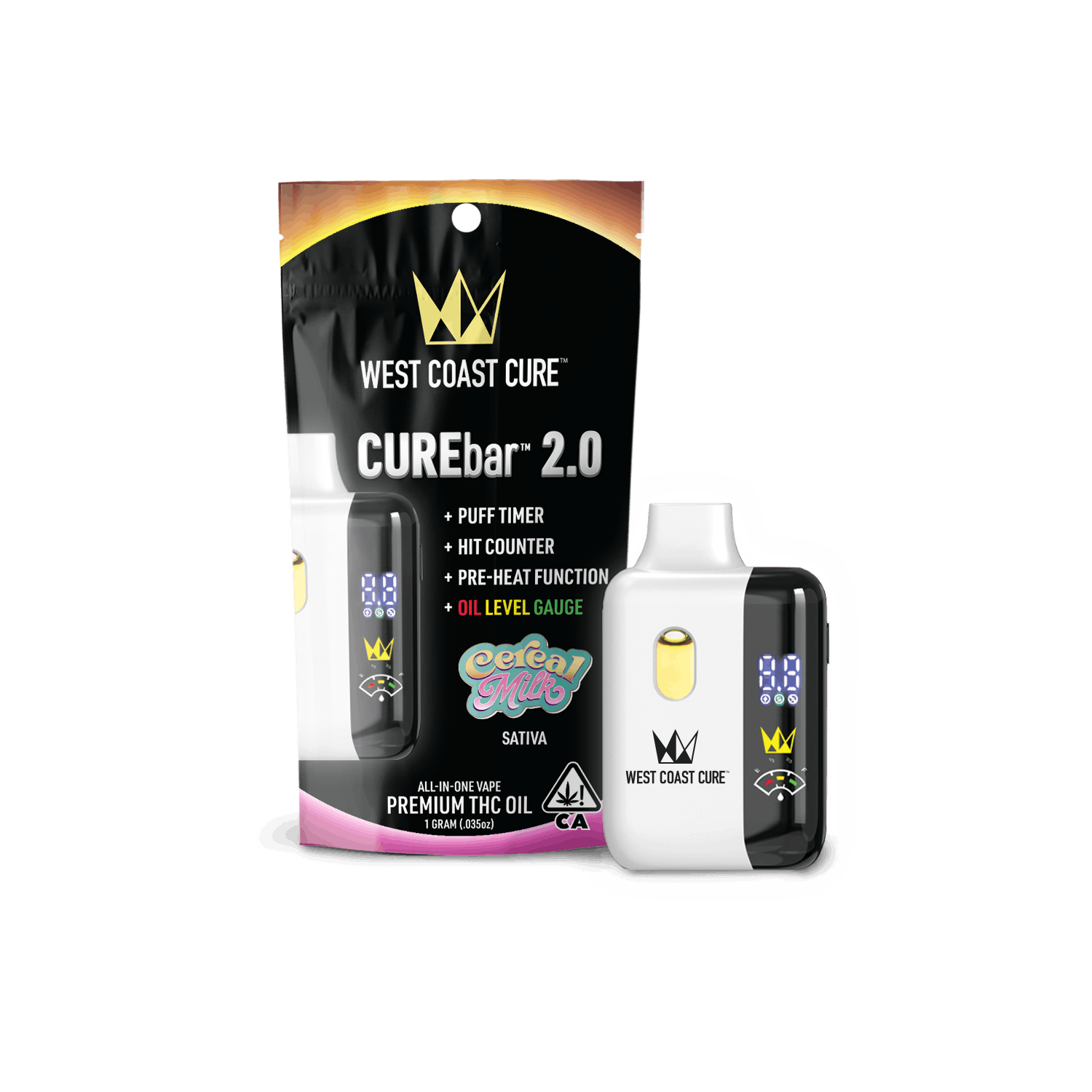 Cereal Milk AIO CUREbar - 1G - West Coast Cure -  - $25.21 - Vapes