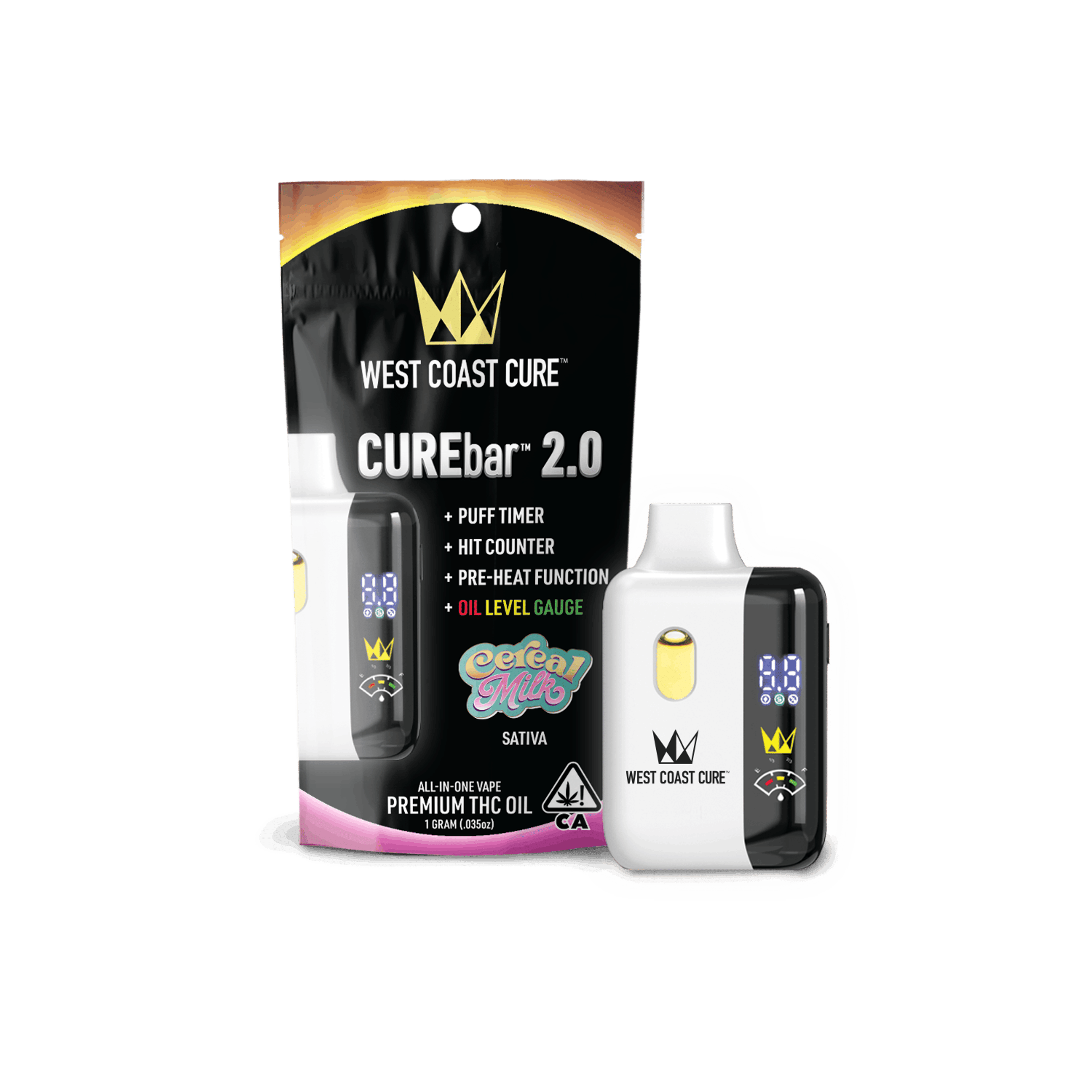 Cereal Milk AIO CUREbar - 1G - West Coast Cure - - $25.21 - Vapes
