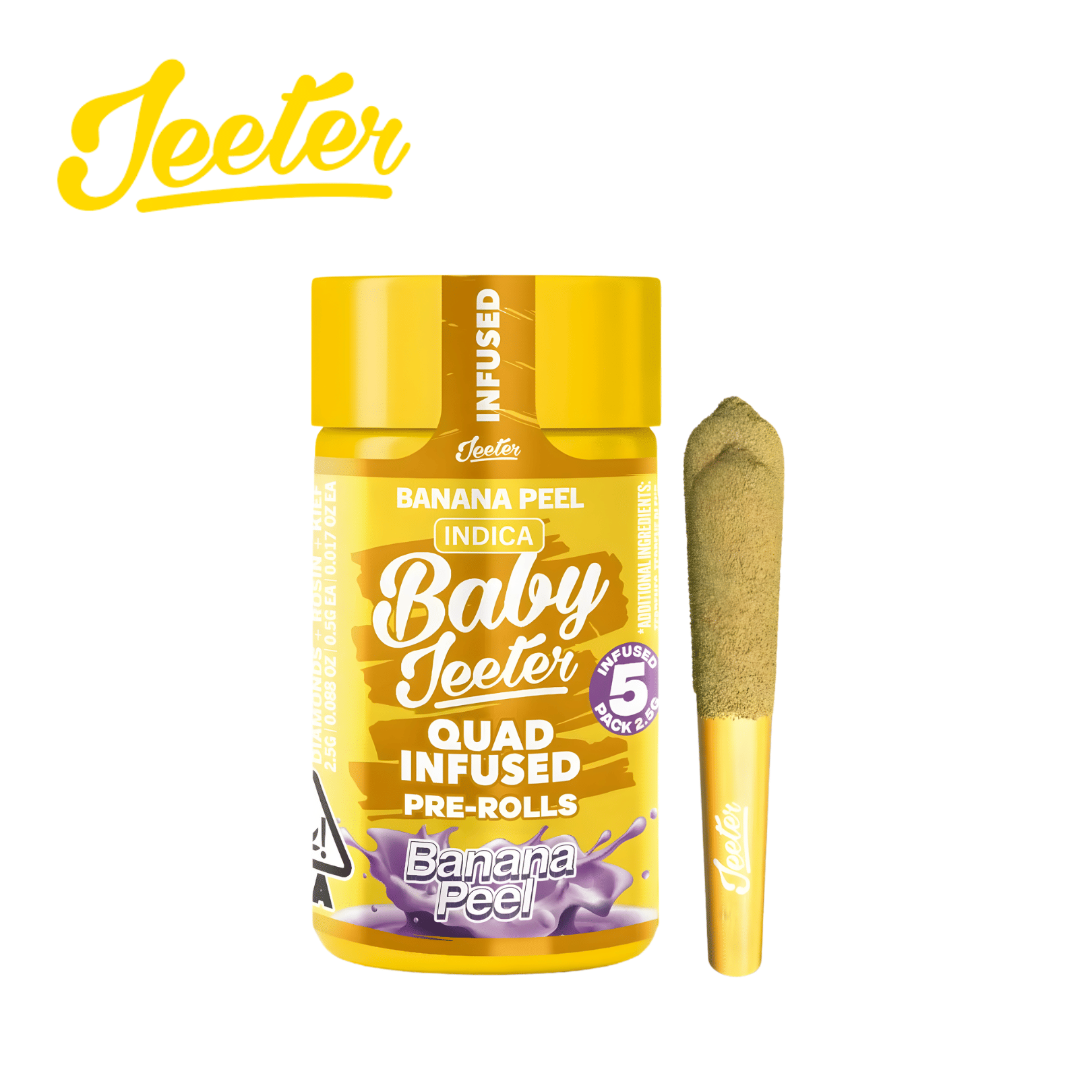 Baby Jeeter - Banana Peels - 5 Pre-Roll Pack - 2.5g - Jeeter -  - $29.99 - Pre-Roll Packs