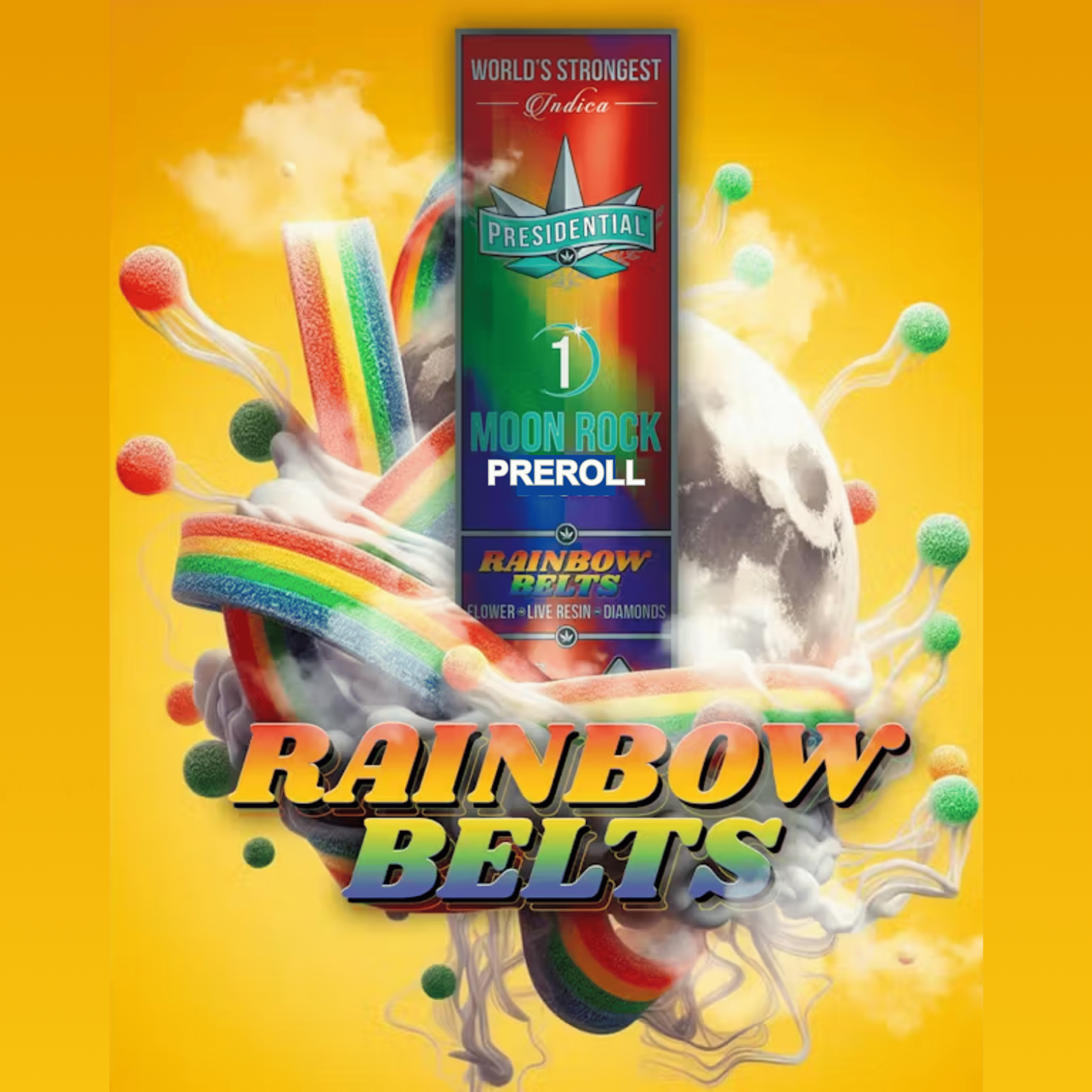 Rainbow Belts Moon Rock Preroll 1g - Presidential - - $15.24 - Preroll