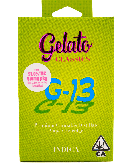 G-13 Vape Cart 1g - Gelato - Cart - $24 - Vapes