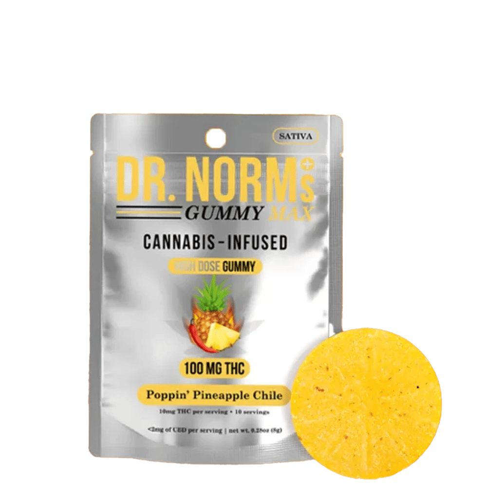 Poppin' Pineapple Chile High Dose Gummy (100Mg)(1PK) - Dr. Norm's -  - $10 - Edible