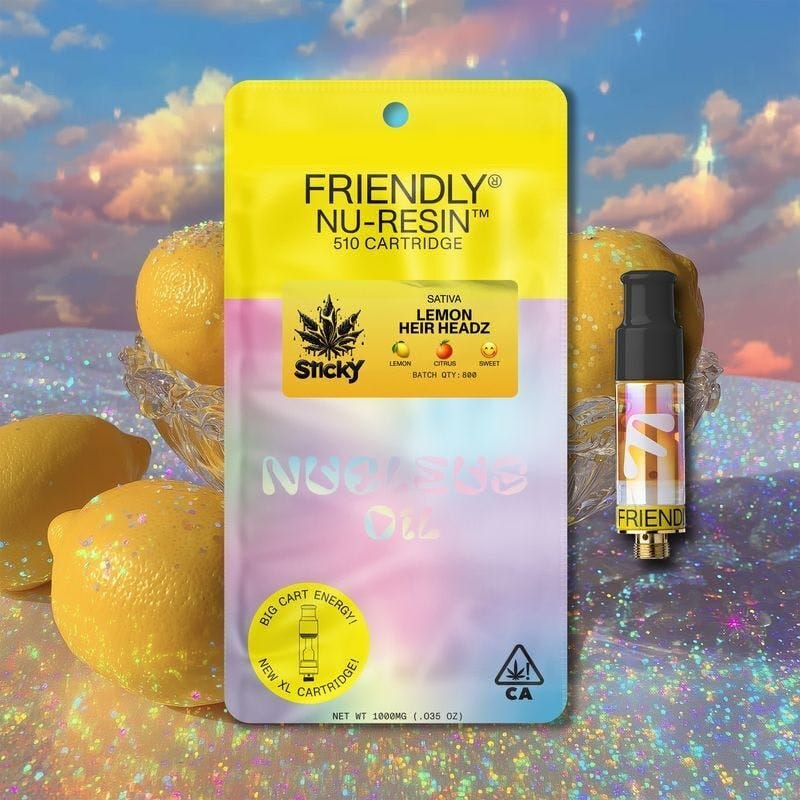 Lemon Heir Headz (S) Nucleus Resin - 1g Cartridge - Friendly Brand - Lemon Heir Headz (S) - $42 - Cartridges