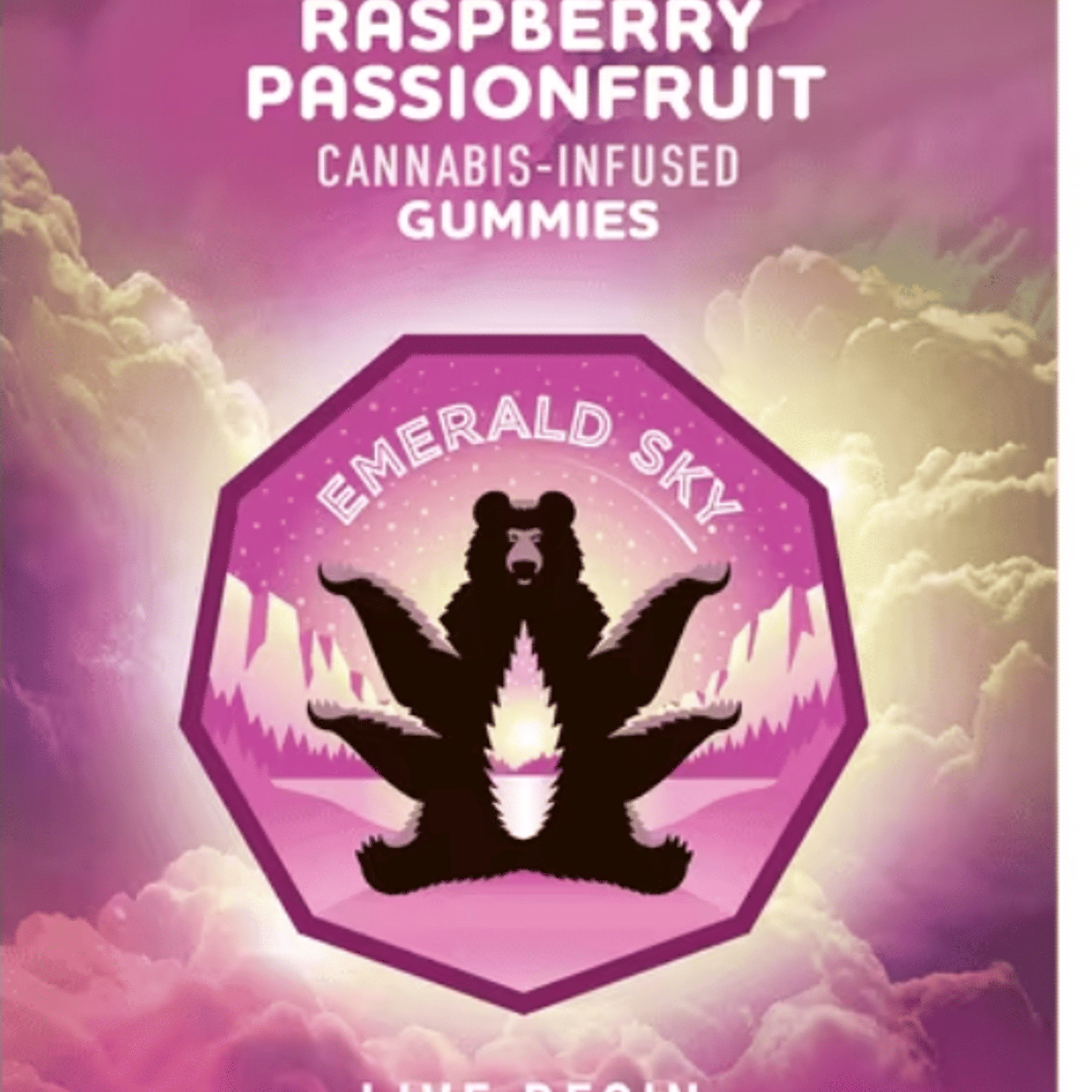 RASPBERRY PASSIONFRUIT LIVE RESIN GUMMY - Emerald Sky - - $11.25 - Edibles