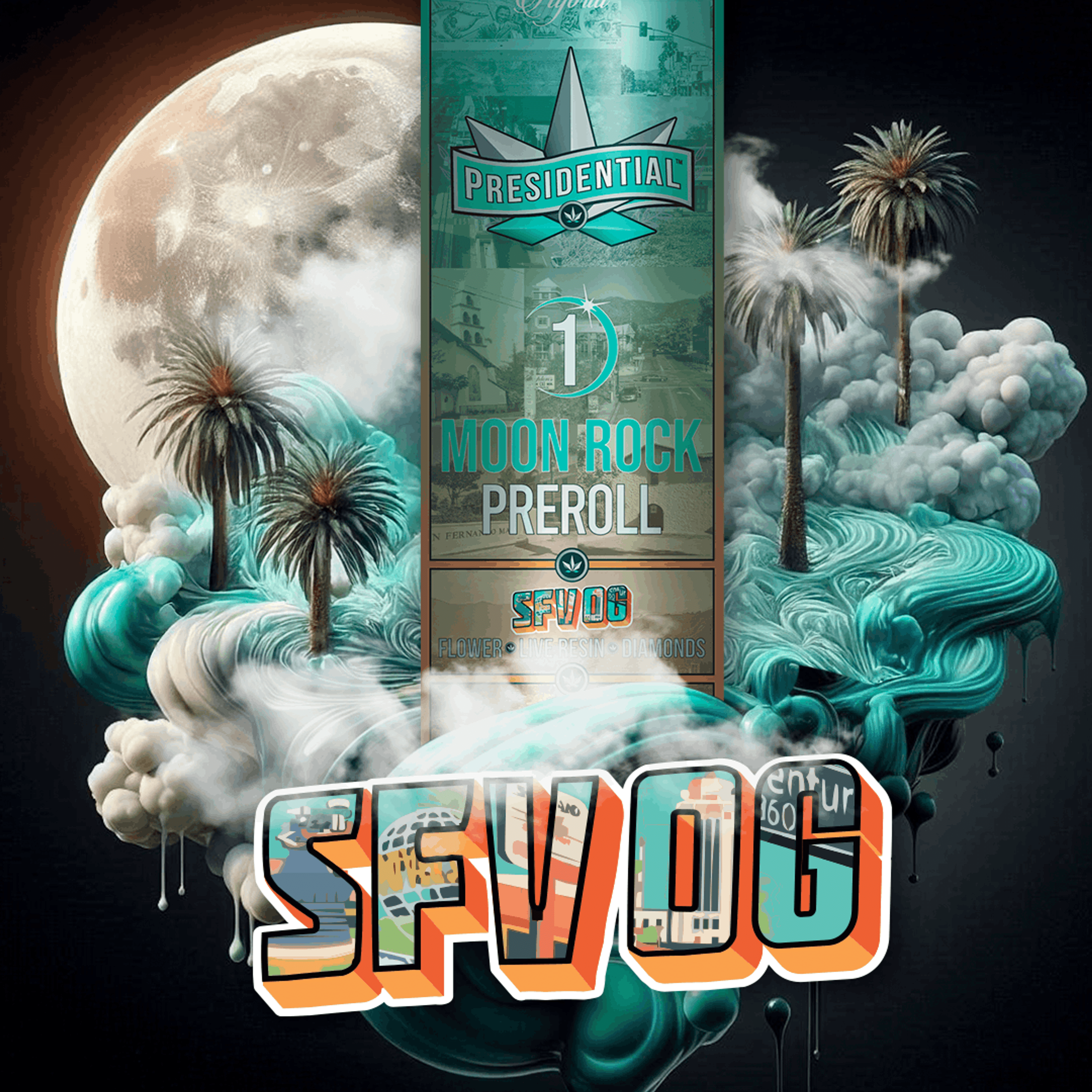 SFV OG (H) Moon Rock Preroll 1g - Presidential - SFV OG (H) Preroll - $11.90 - Pre-Rolls