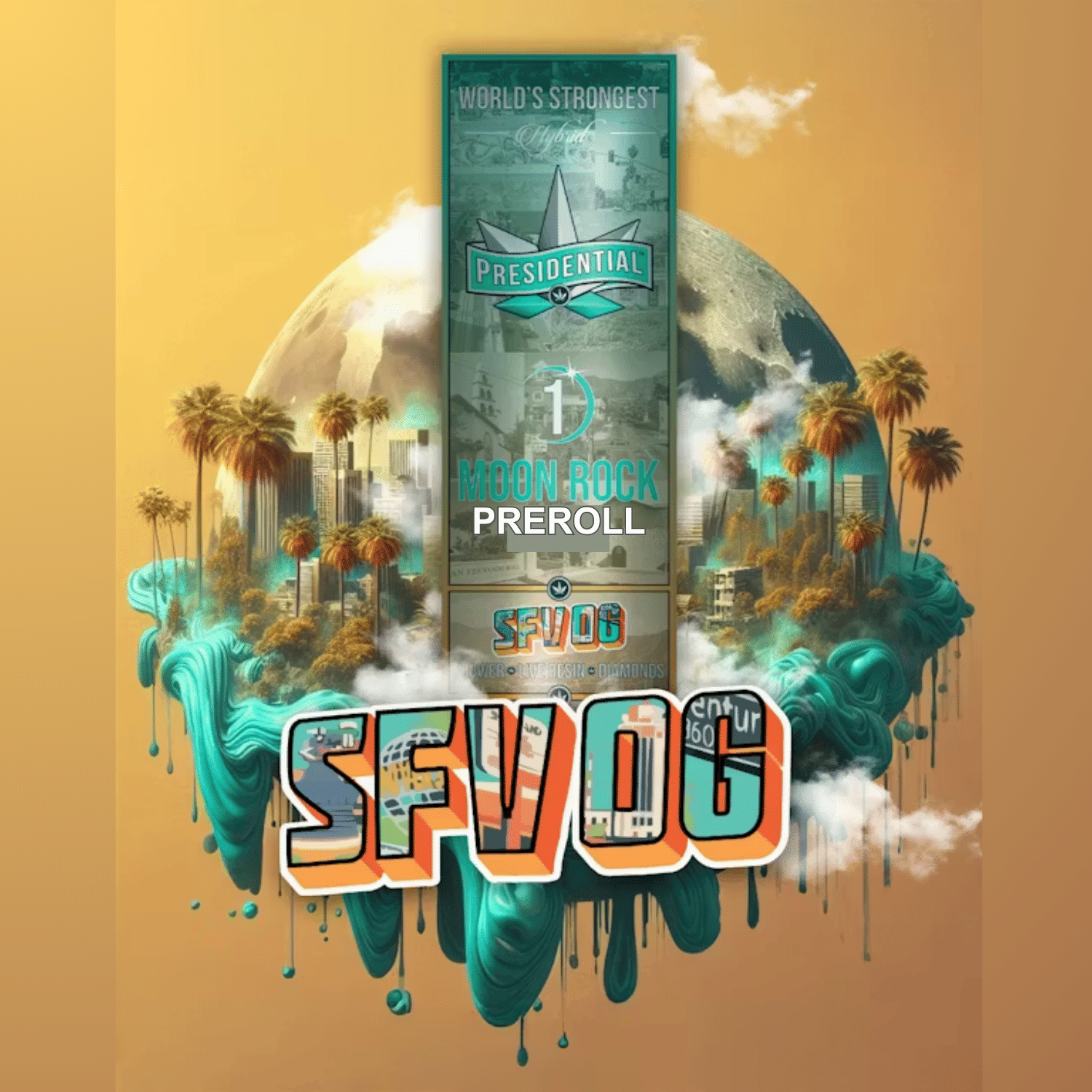 SFV OG Moon Rock Preroll 1g - Presidential -  - $15.24 - Preroll