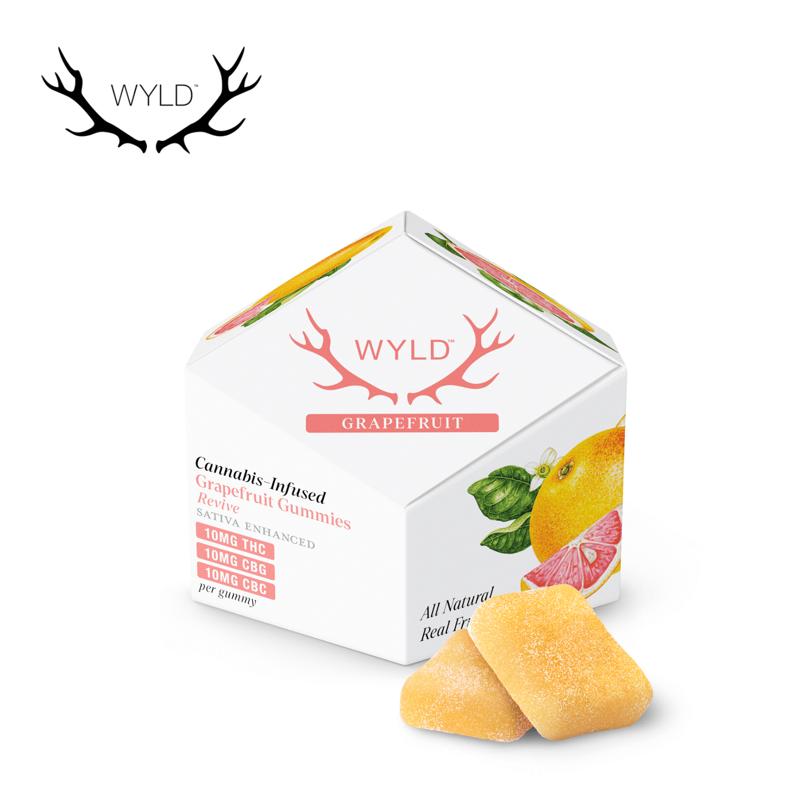 WYLD - Grapefruit - Gummies - 100mg THC + 100mg CBC + 100mg CBG - Wyld - Grapefruit - $14.99 - Edibles