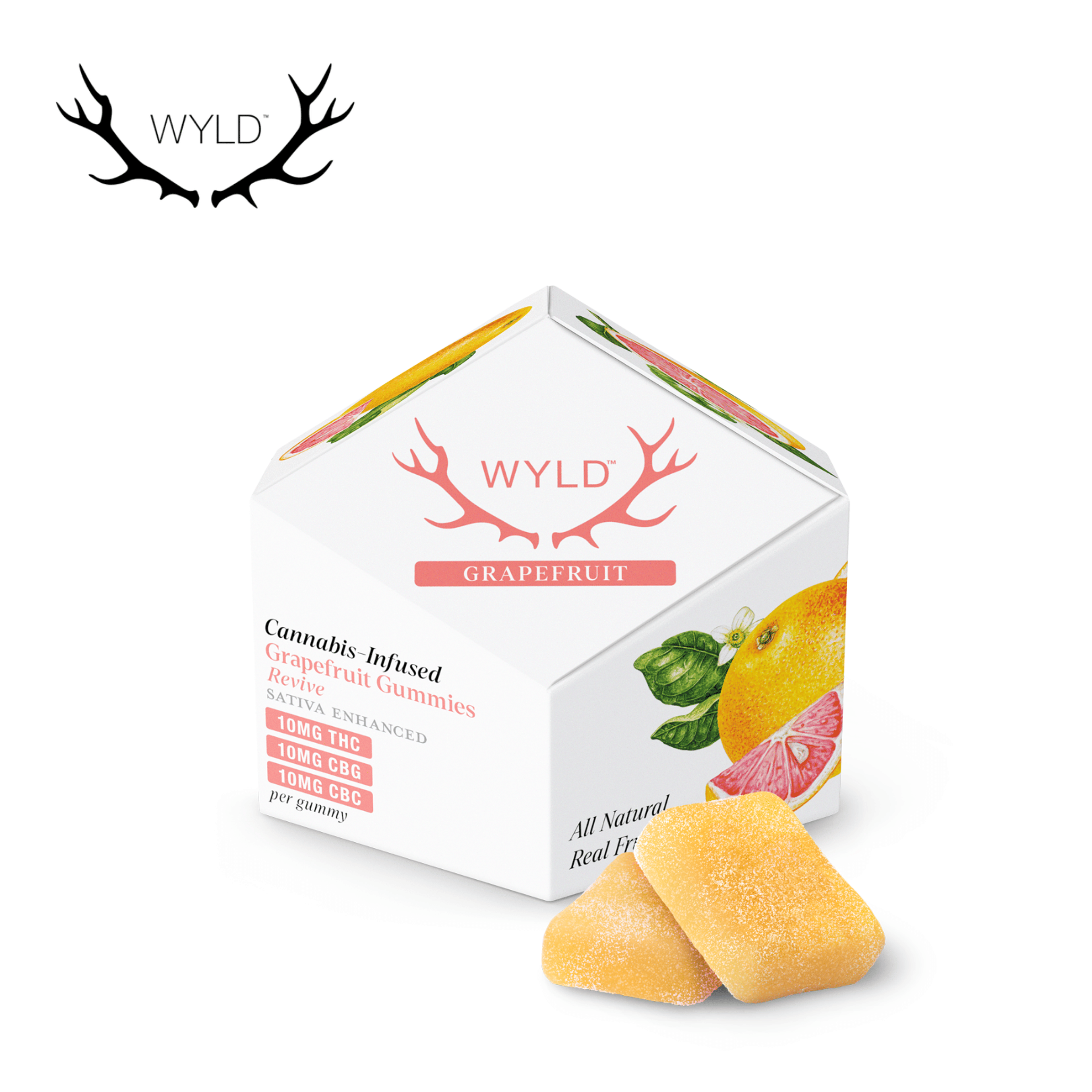 WYLD - Grapefruit - Gummies - 100mg THC + 100mg CBC + 100mg CBG - Wyld - Grapefruit - $14.99 - Edibles
