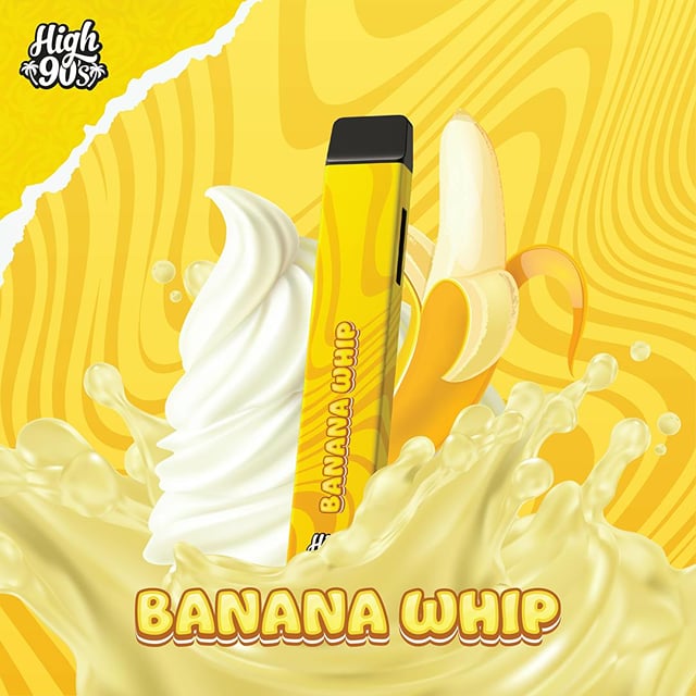 High 90's AIO - Banana Whip - All-In-One Vape - 1g *B2G1 EVERYDAY*
