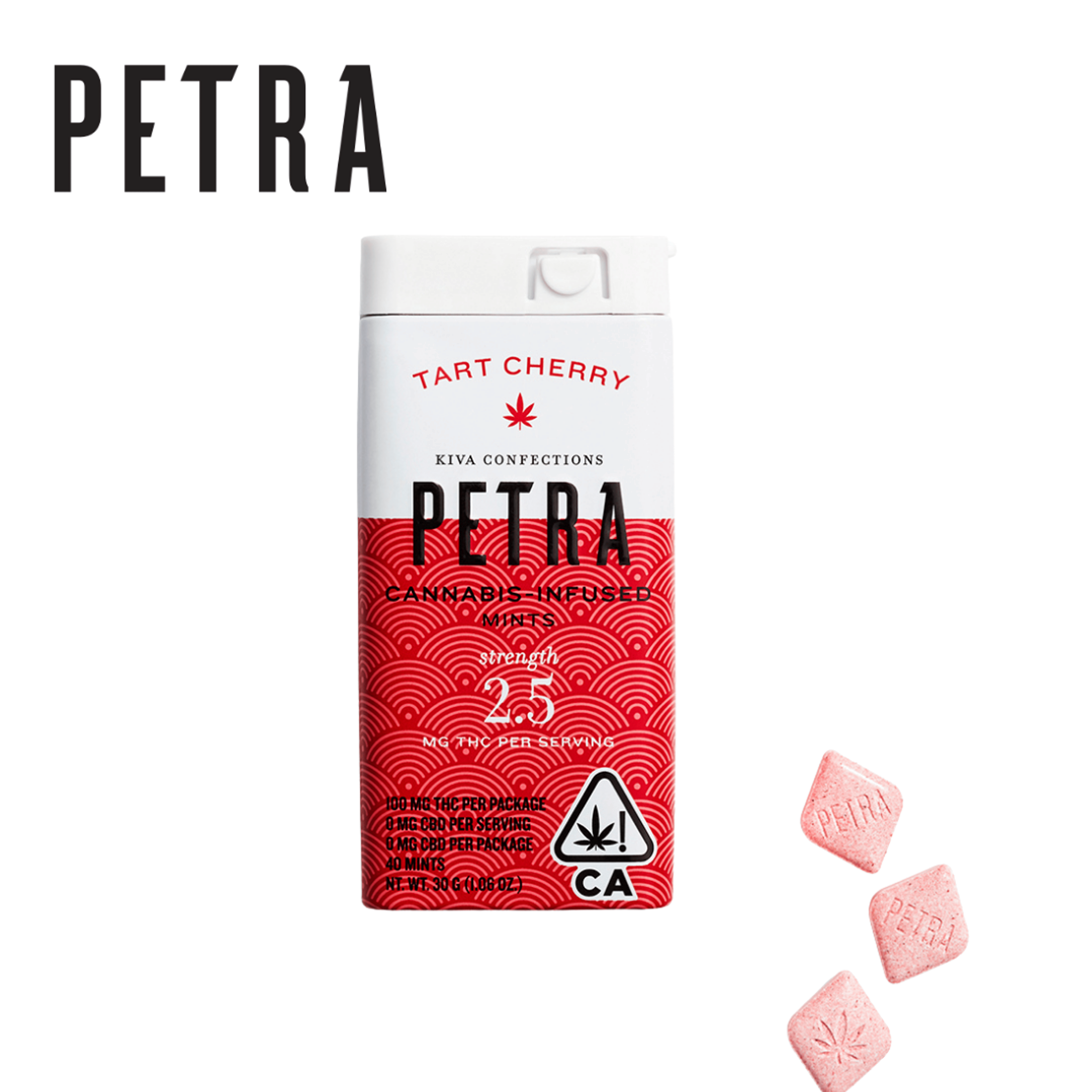 Petra - Tart Cherry - Mints - 100mg - Kiva - - $22.99 - Edibles