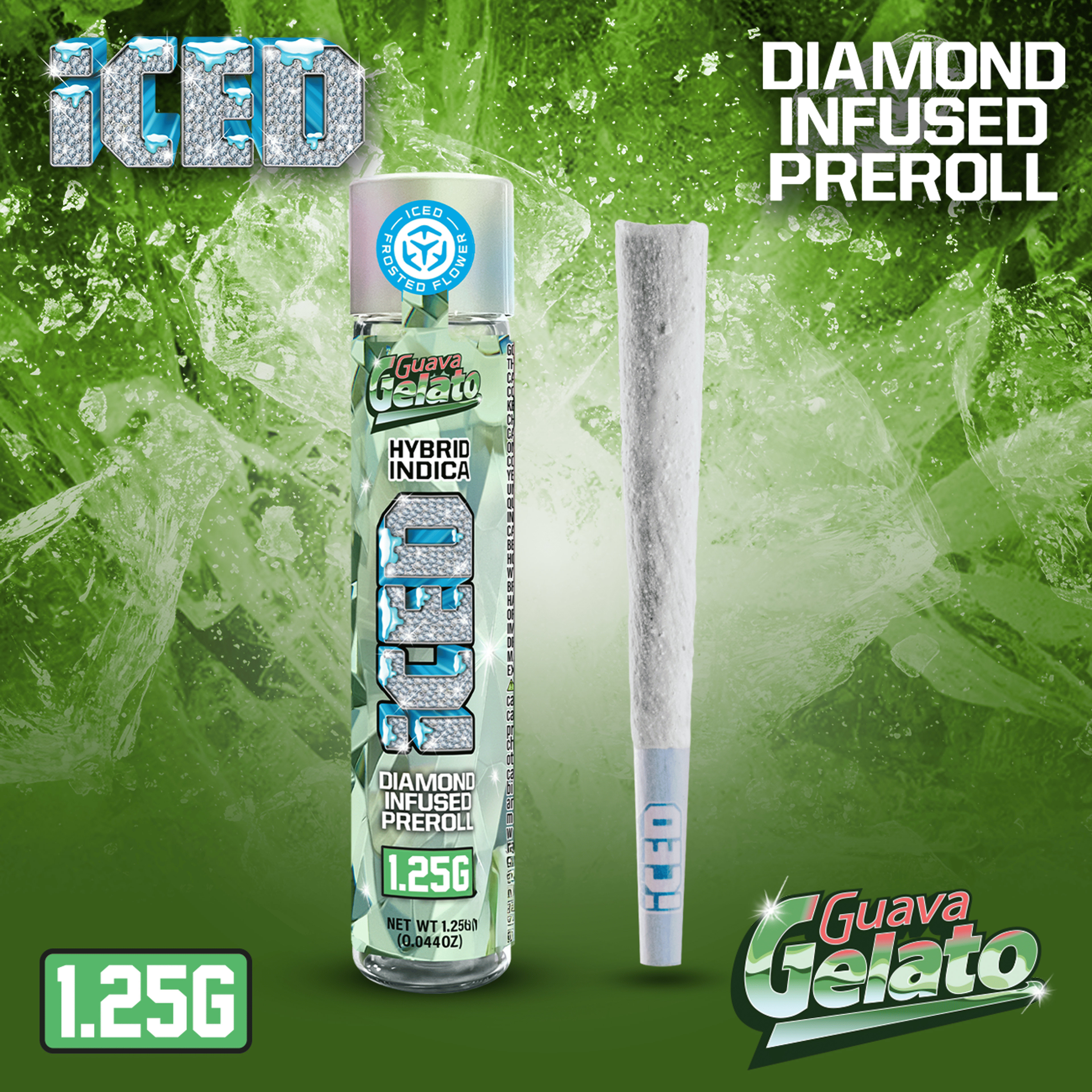 Guava Gelato - 1.25g Infused Preroll - ICED - Infused PR - Indica - $14 - Infused Preroll