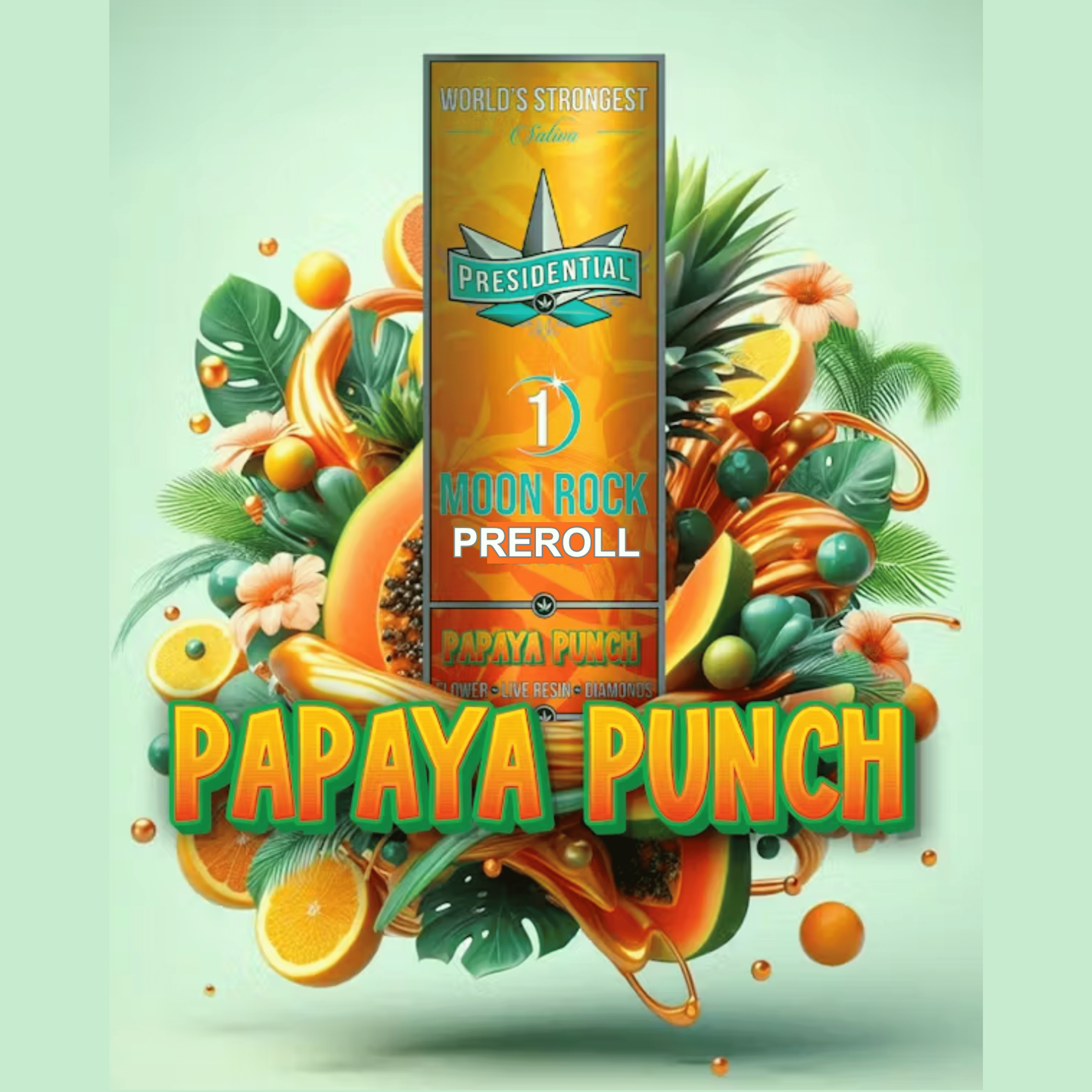 Papaya Punch Moon Rock Preroll 1g - Presidential - - $15.24 - Preroll