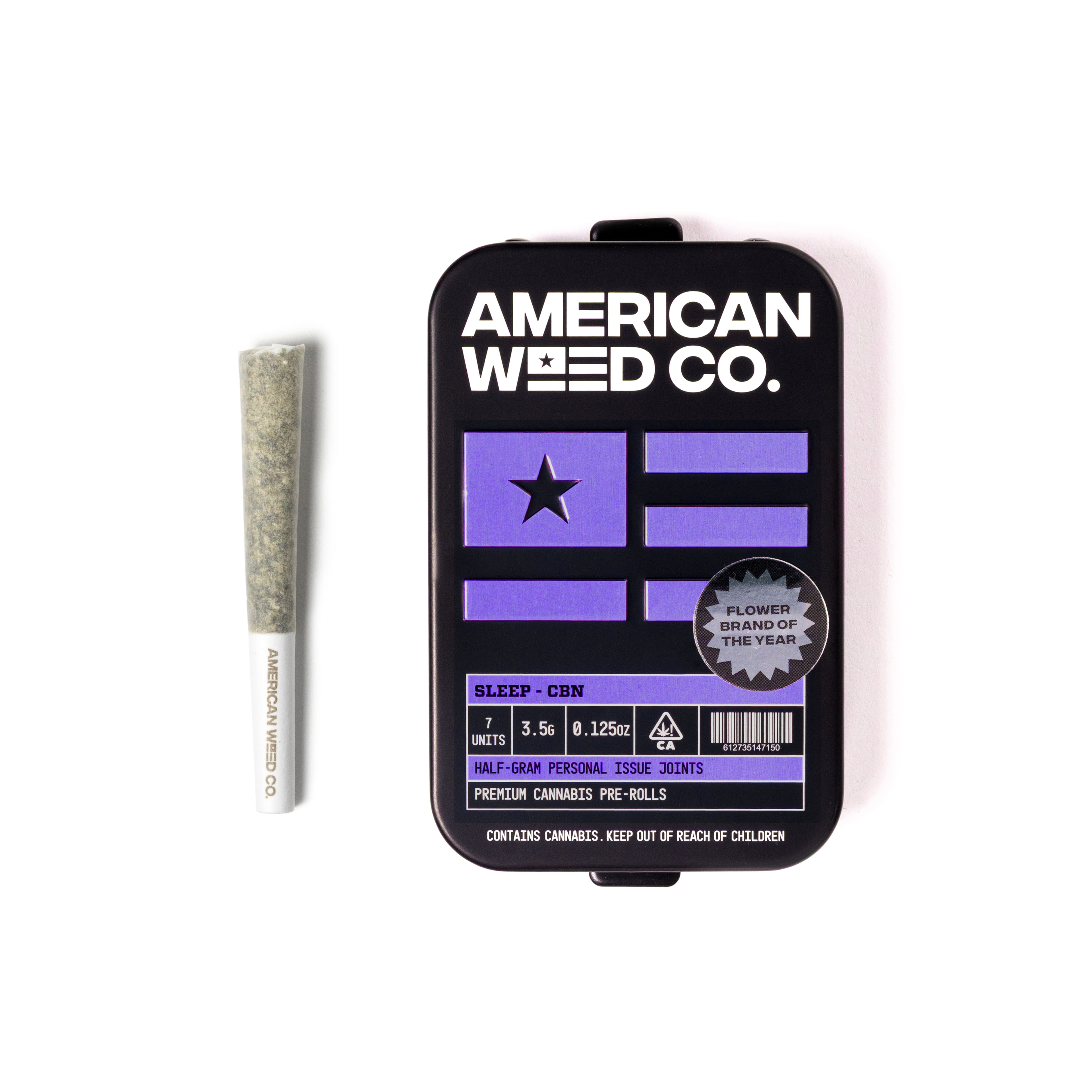 Lavender Dream Infused 7 Pack Pre-Rolls w/ CBN - American Weed Co. - 7 Pack - $35 - Pre-Rolls