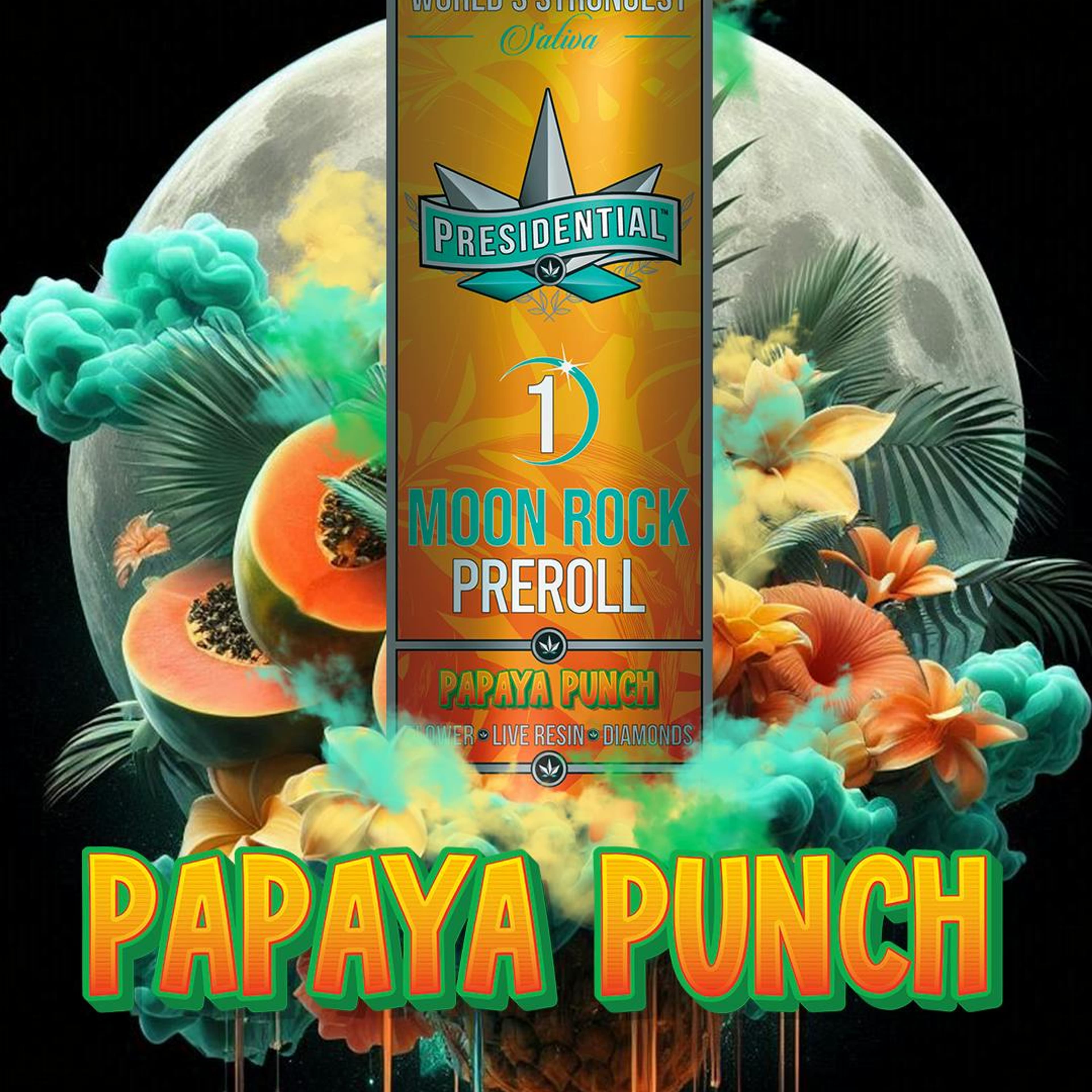 Presidential | 1g - Papaya Punch - Moon Rock Infused Pre-Roll - Sativa - Presidential - - $15 - Pre-Rolls