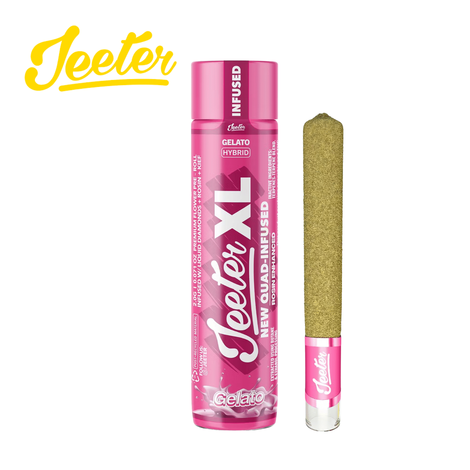 Jeeter XL - Gelato - Quadruple Infused Pre-Roll - 2g - Jeeter - XL Gelato - $29.99 - Pre-Rolls