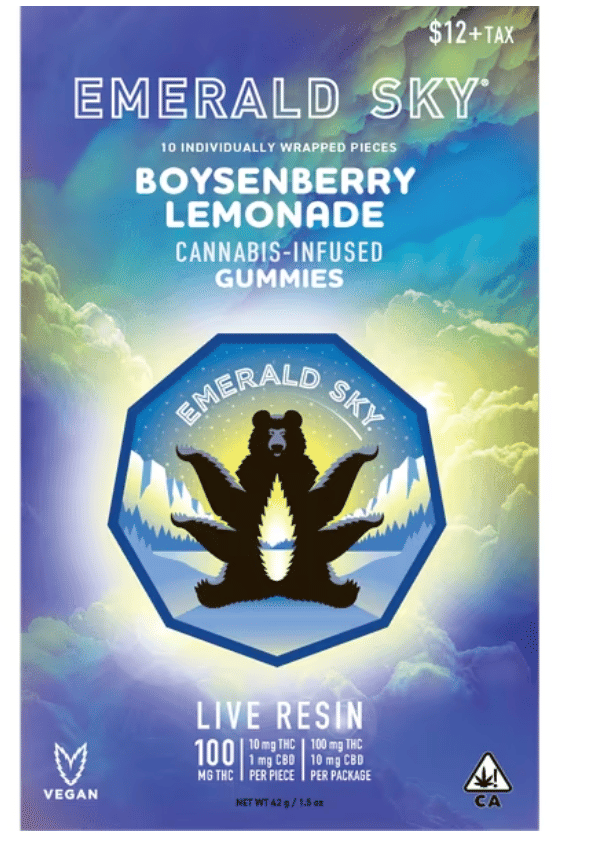 BOYSENBERRY LEMONADE LIVE RESIN GUMMY - Emerald Sky -  - $11.25 - Edibles