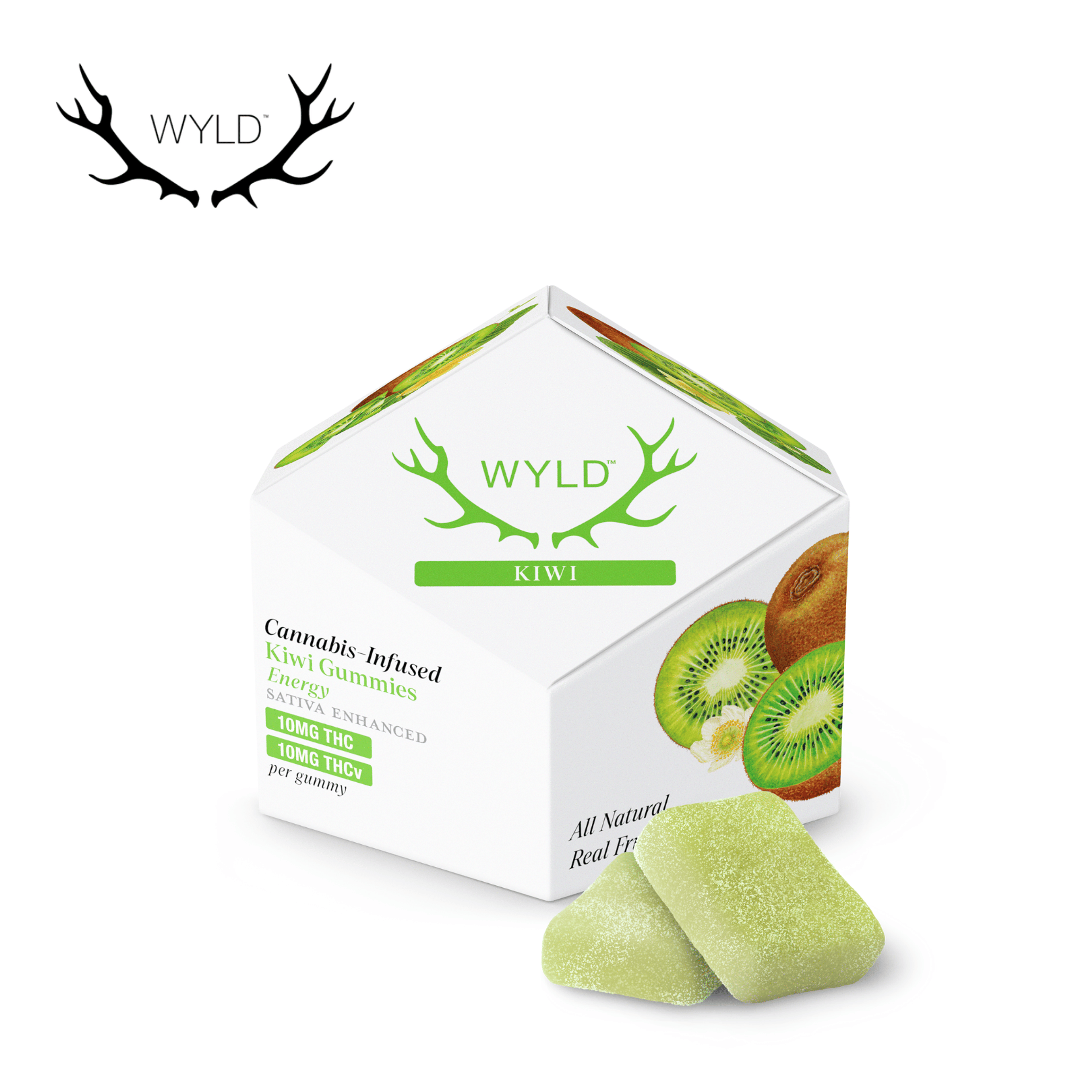 WYLD – Kiwi - Gummies – 100mg THC + 100mg THCV - Wyld - - $14.99 - Edibles