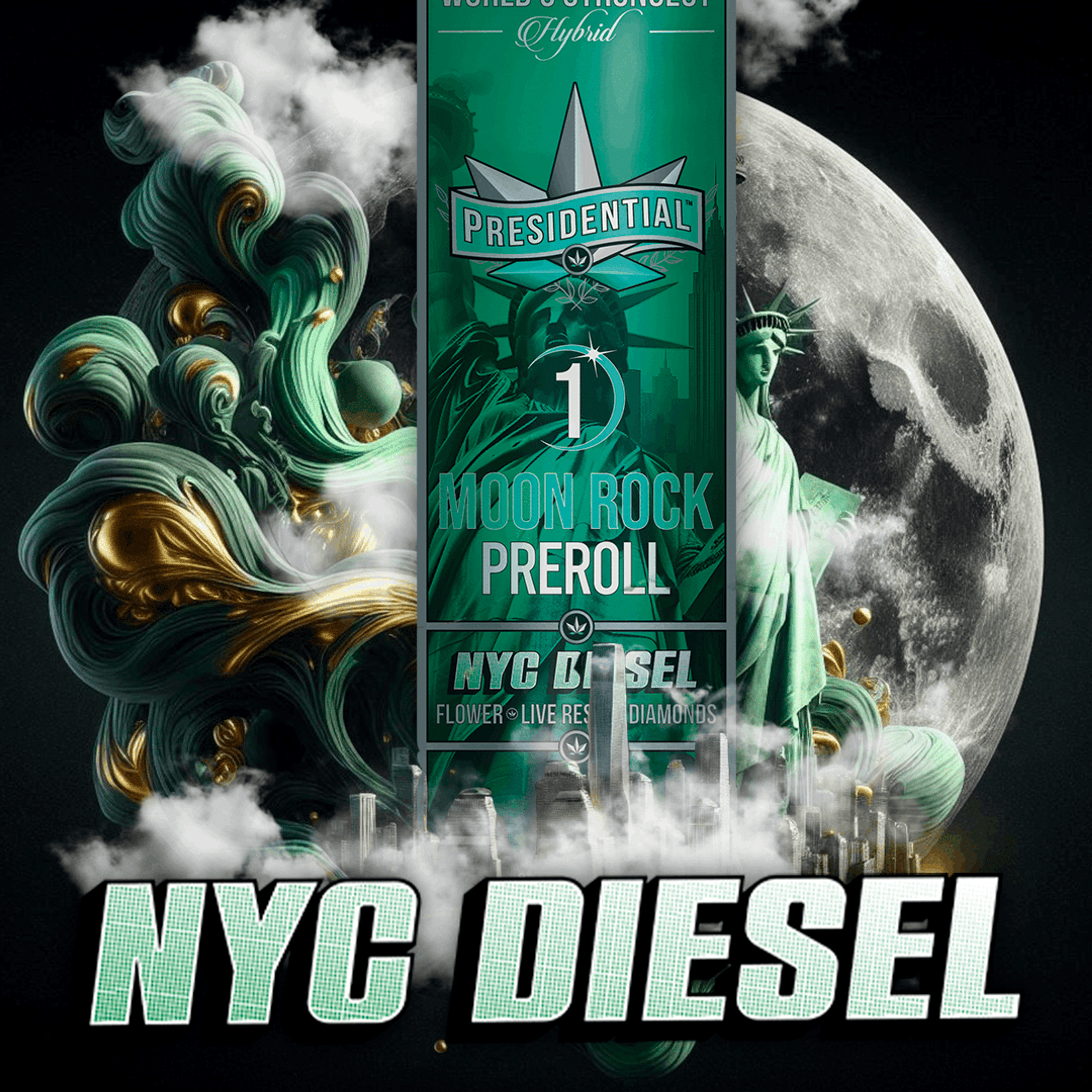 NYC Diesel - 1.5G Moon Rock Blunt - Presidential - NYC Diesel 1.5g Blunt (S) - $17 - Pre-Rolls
