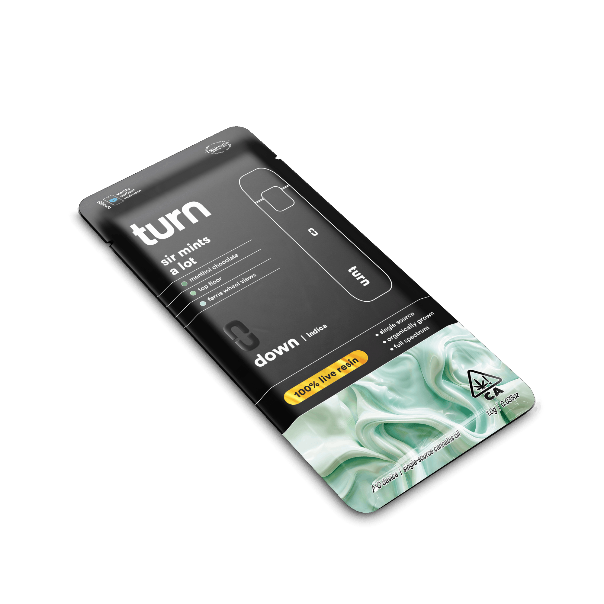 Sir Mints A Lot 1g Live Resin AIO Vape - turn -  - $41 - Ready To Use Vapes