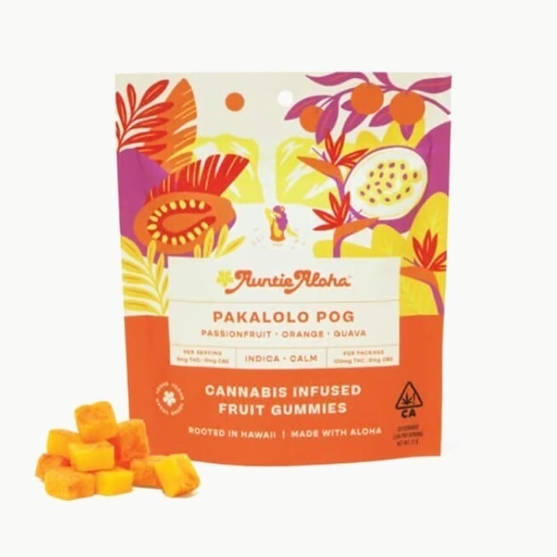 Pakalolo POG 100mg 20pk - Auntie Aloha -  - $17.50 - Edibles