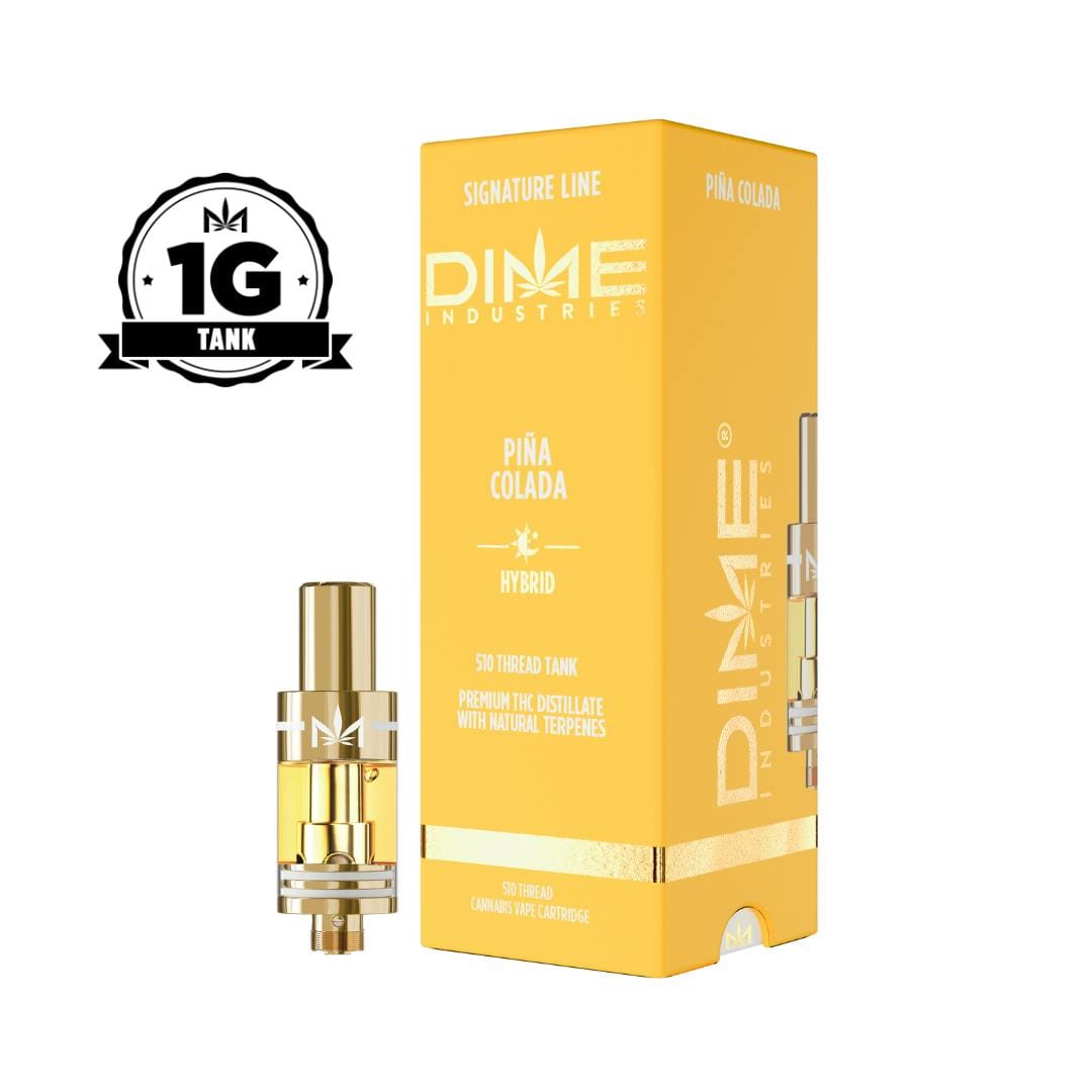 Dime Industries | 1000mg - Piña Colada - Cartridge -Hybrid - Dime Industries -  - $22 - Vape Carts