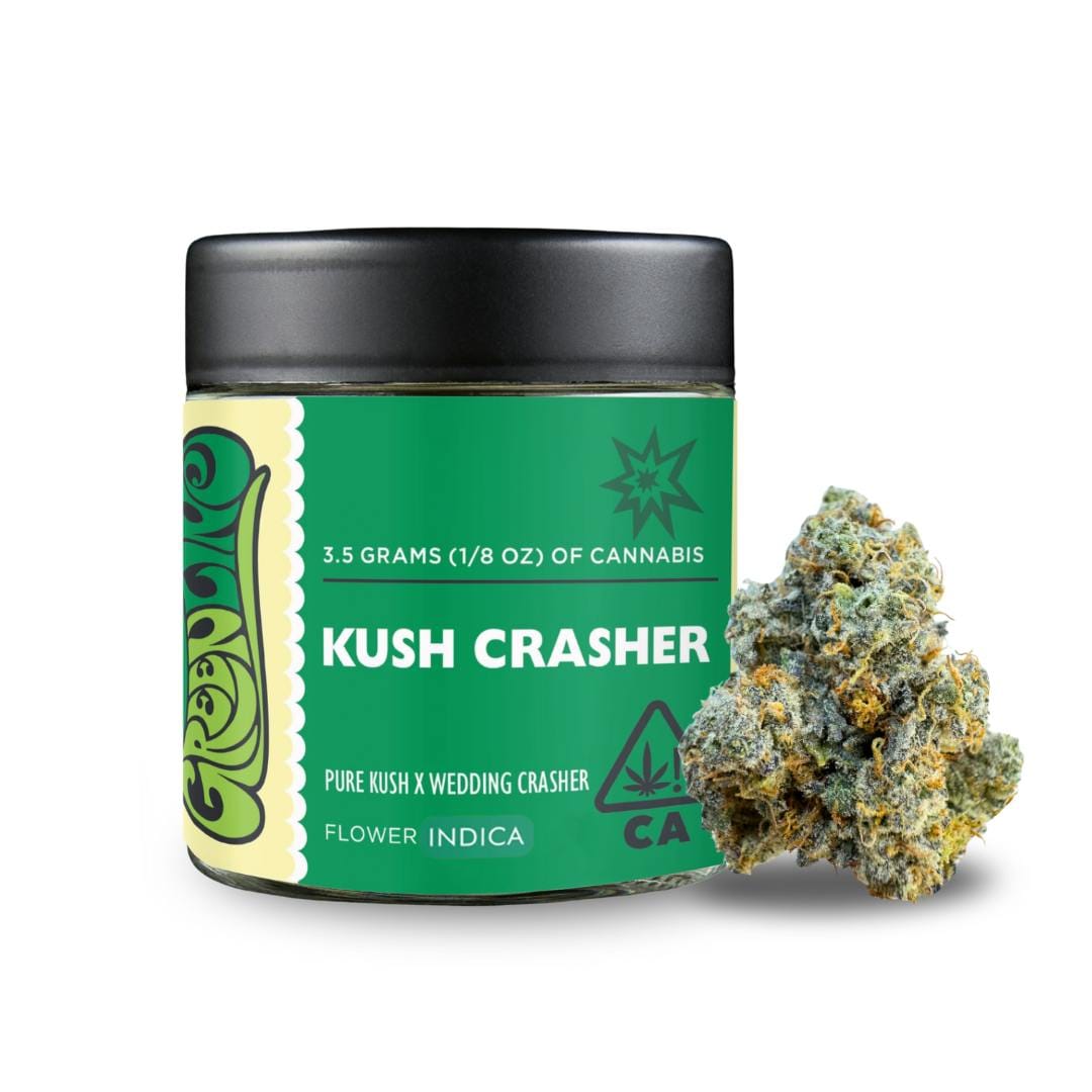 Greenline: Kush Crasher - 1/8 oz - Indoor - Indica - 3.5g - Greenline -  - $50 - Indoor Flower