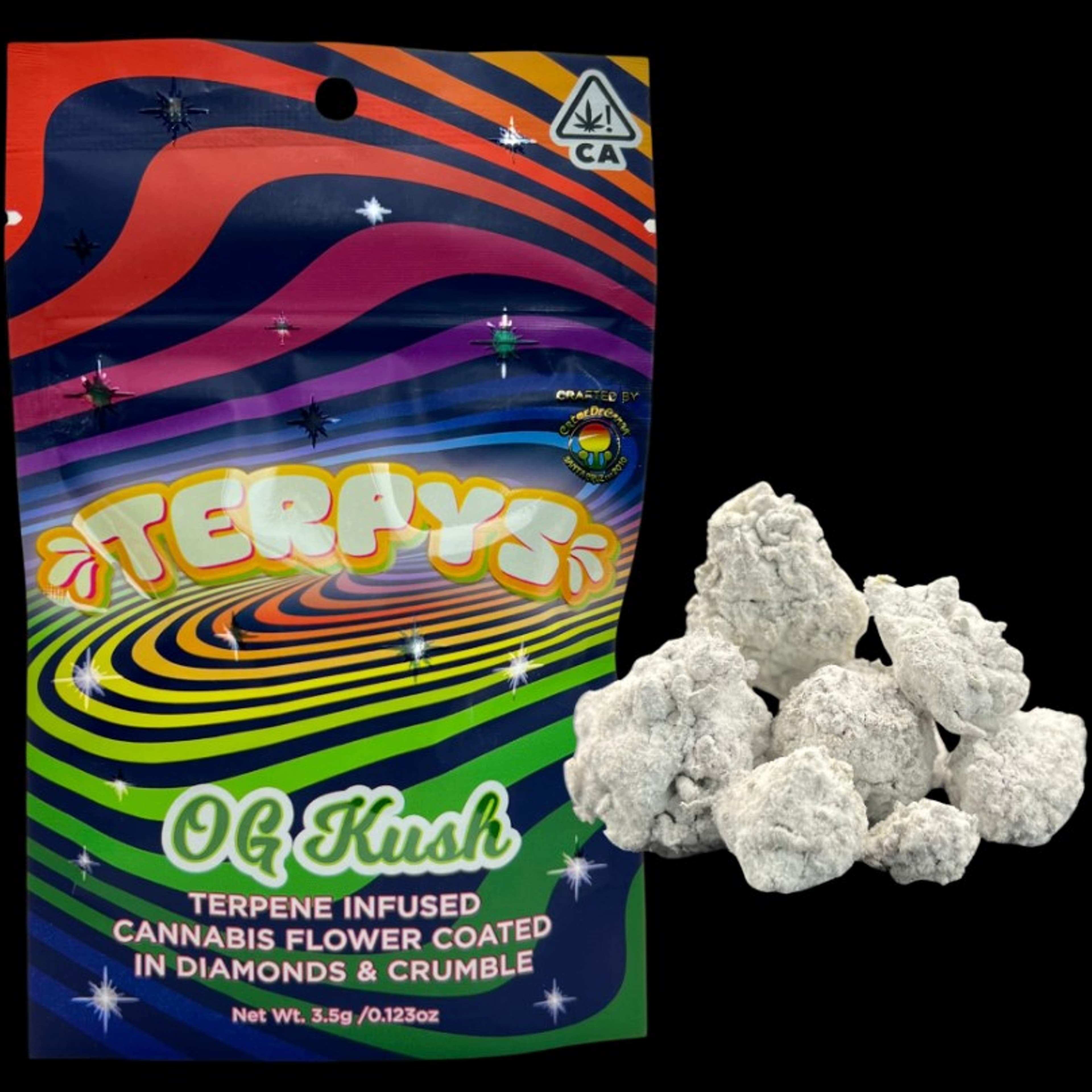 OG Kush Diamond Infused Flower 3.5g - Creme De Canna - Eighth - $20 - Flowers