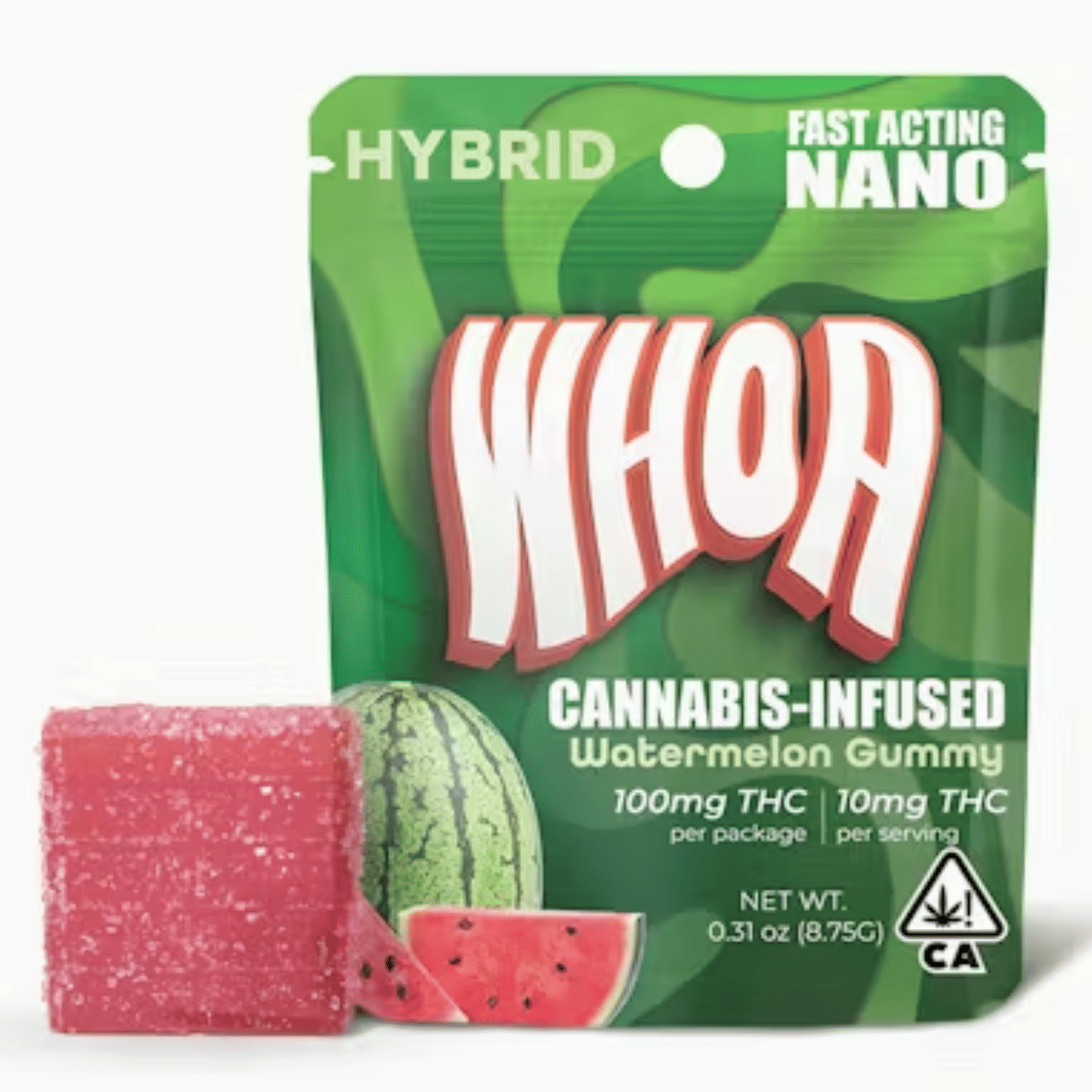 Watermelon Gummy 100mg - WHOA -  - $6.75 - Edible