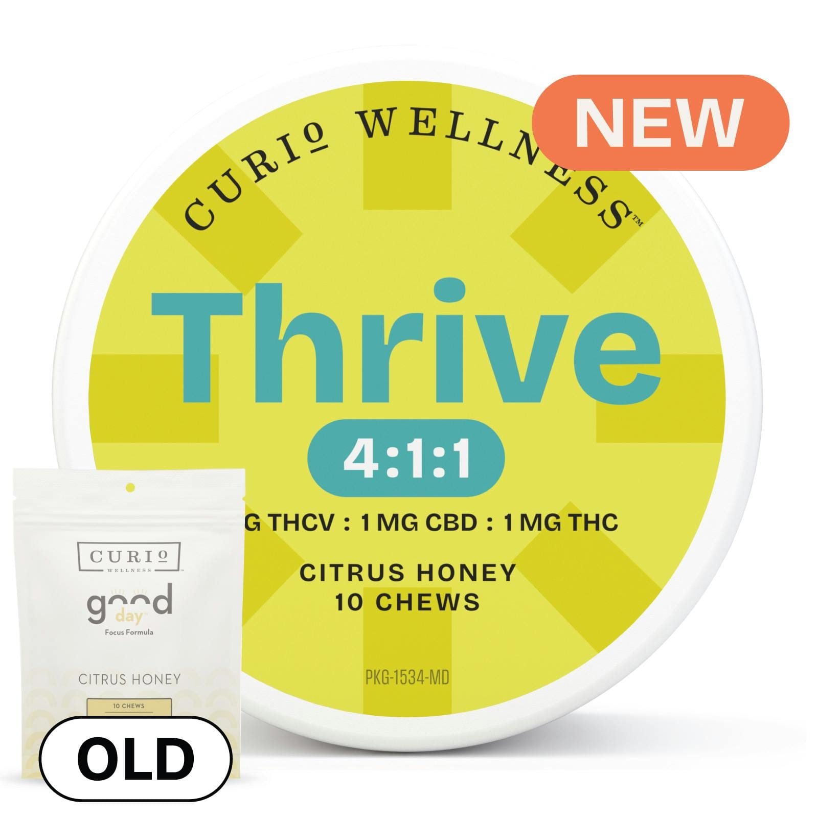 Thrive Lemon Lift 4:1:1 4mg THCV/1mg CBD/1mg THC-Chews