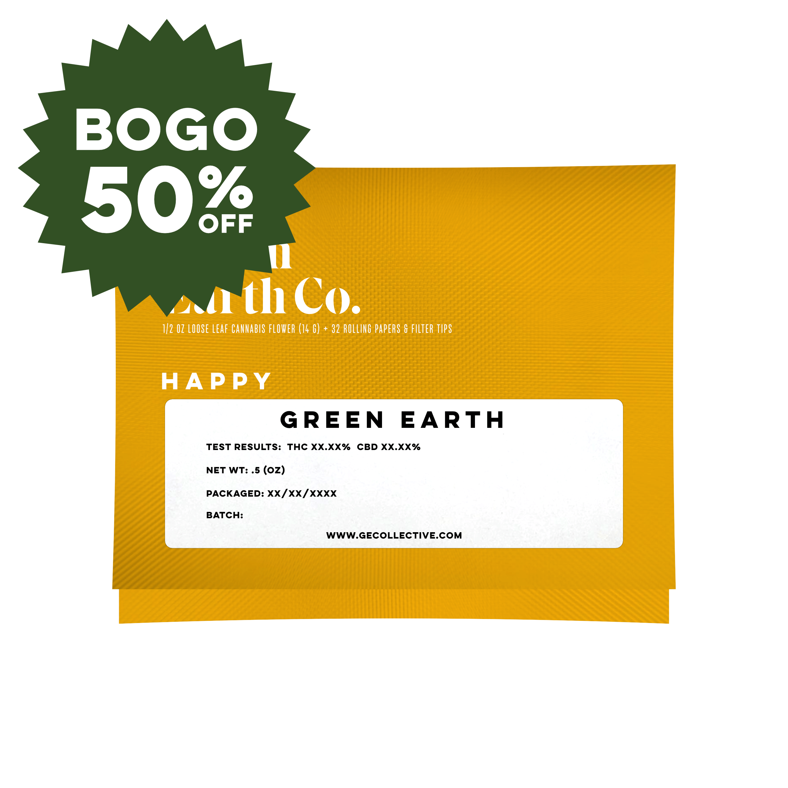 Apple Tartz Loose-Leaf Pouch W/ Papers - 14g - Green Earth Co. -  - $35 - Flower