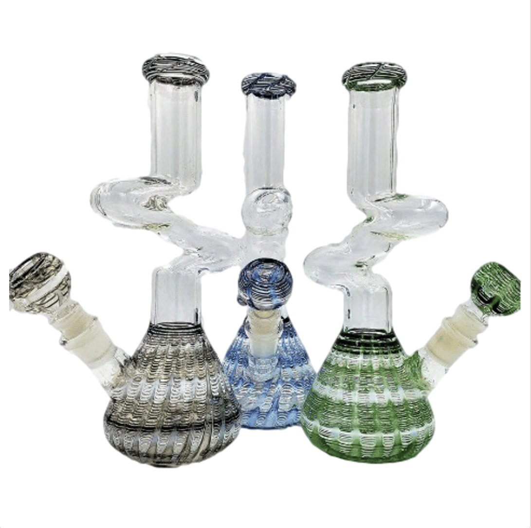 10" Curved Zong Style Bong, Assorted Colors - LuvBuds - 10" Curved Zong - $45 - Pipes/Bongs/Dab Rigs