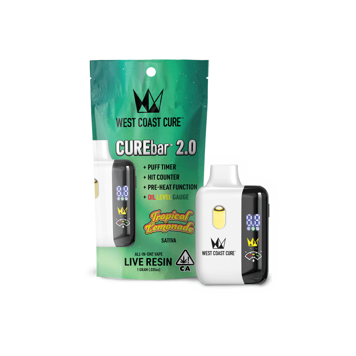 Tropical Lemonade Live Resin CUREbar - 1g 2.0 - West Coast Cure -  - $28.81 - Vapes