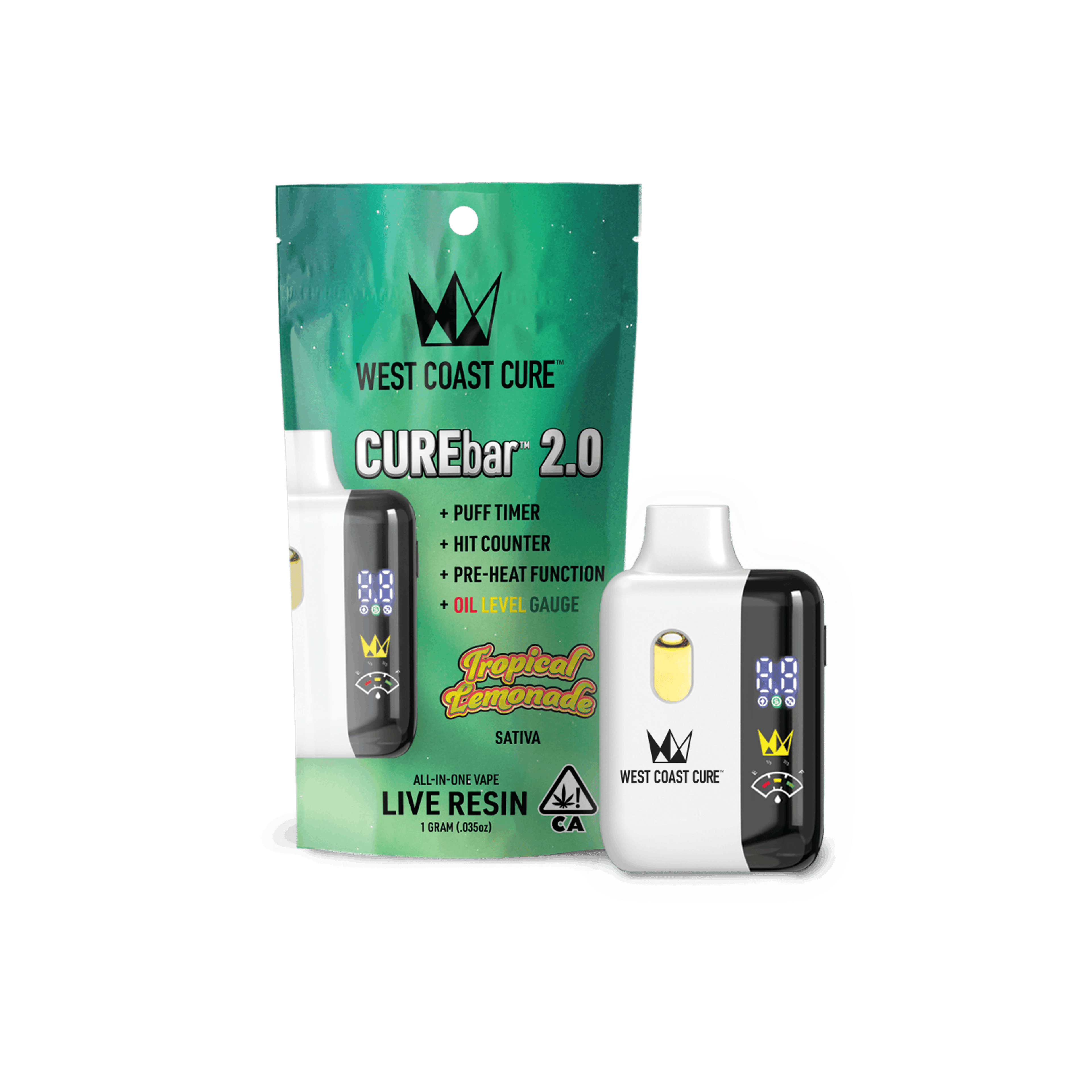 Tropical Lemonade Live Resin CUREbar - 1g 2.0 - West Coast Cure - - $28.81 - Vapes