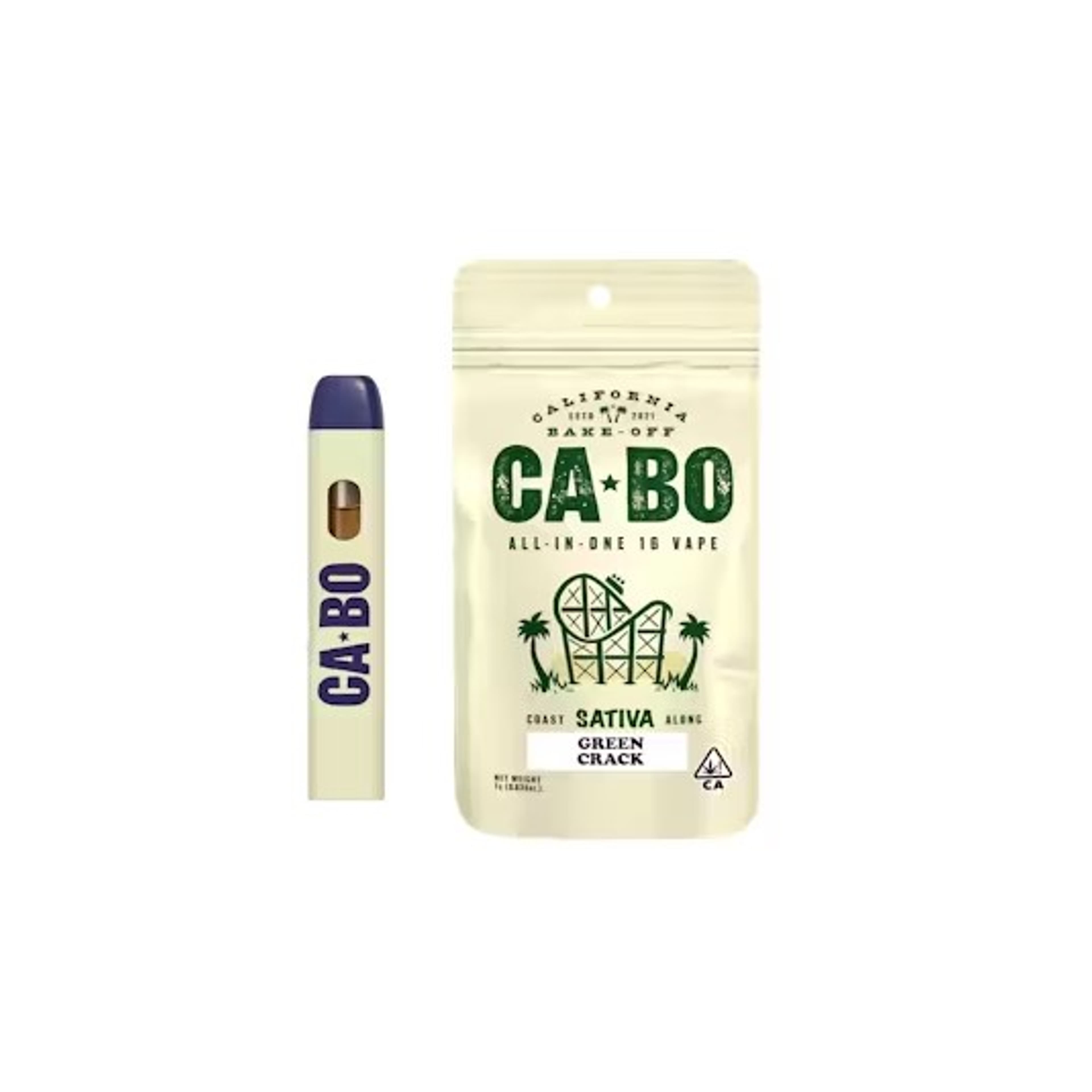 Cabo AIO - Green Crack - All-In-One Vape - 1g - Cabo - AIO - $14.99 - Disposable Vape Pens (All In One)