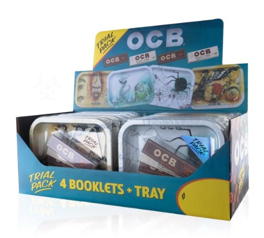 OCB Rolling Papers w/ Metal Rolling Tray -78mm - Biohazard -  - $12 - Paraphernalia