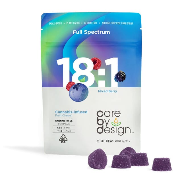 CARE BY DESIGN β 18:1 CBD Mixed Berry Gummies - 40mg