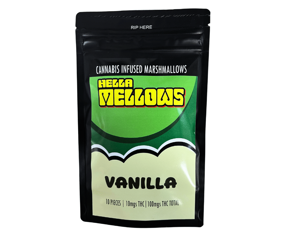 Vanilla Marshmellows - 100mg - Hella Mellows - Vanilla Marshmellows - $14.55 - Edibles