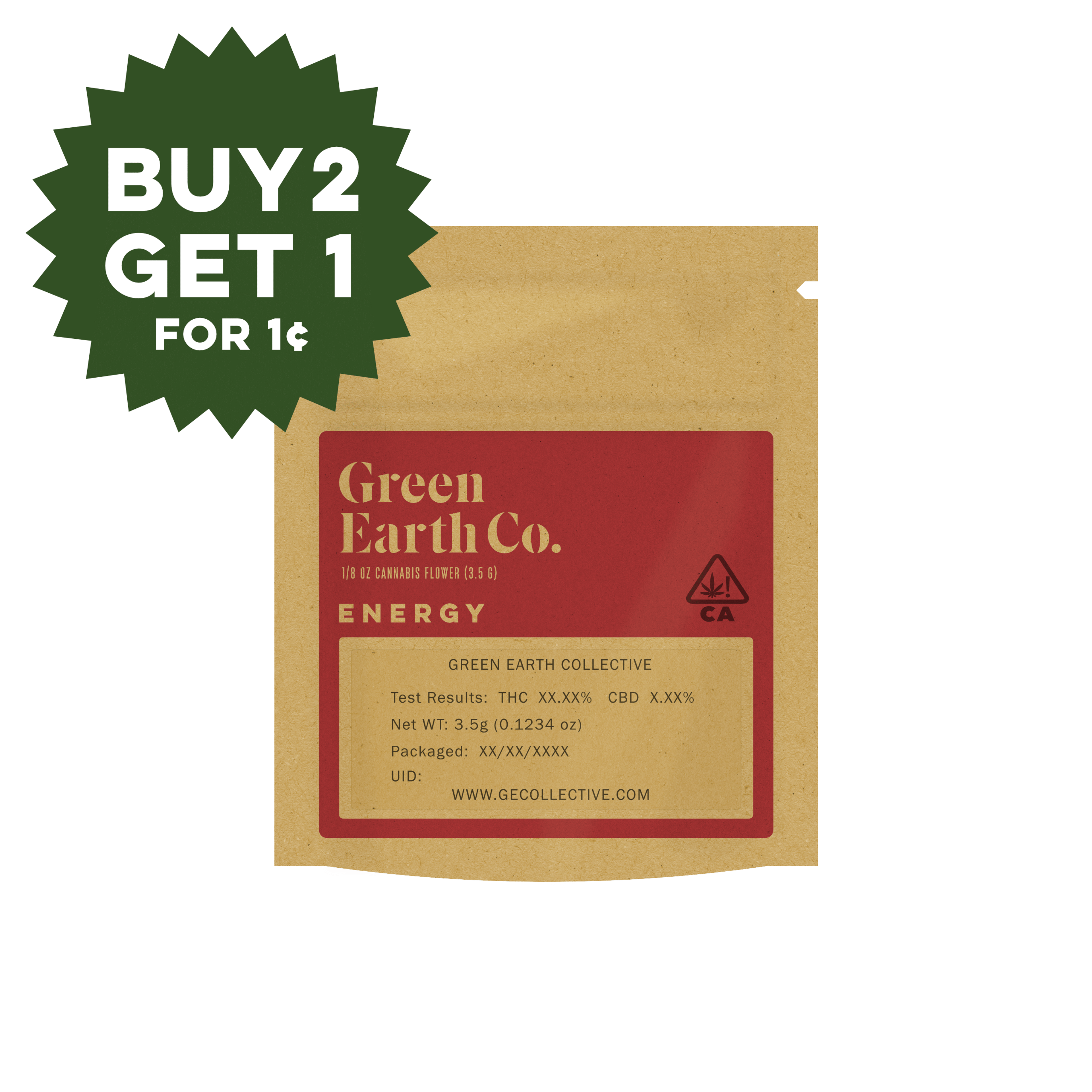 Blue Dream - 3.5g - Green Earth Co. - - $25 - Flower