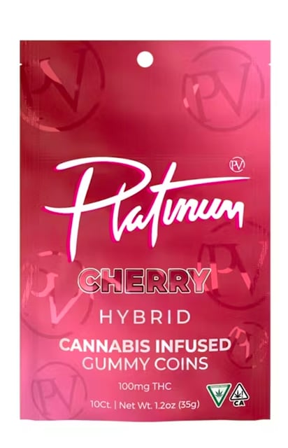 Platinum Vape - 100mg Distillate Gummy - Cherry - Hybrid
