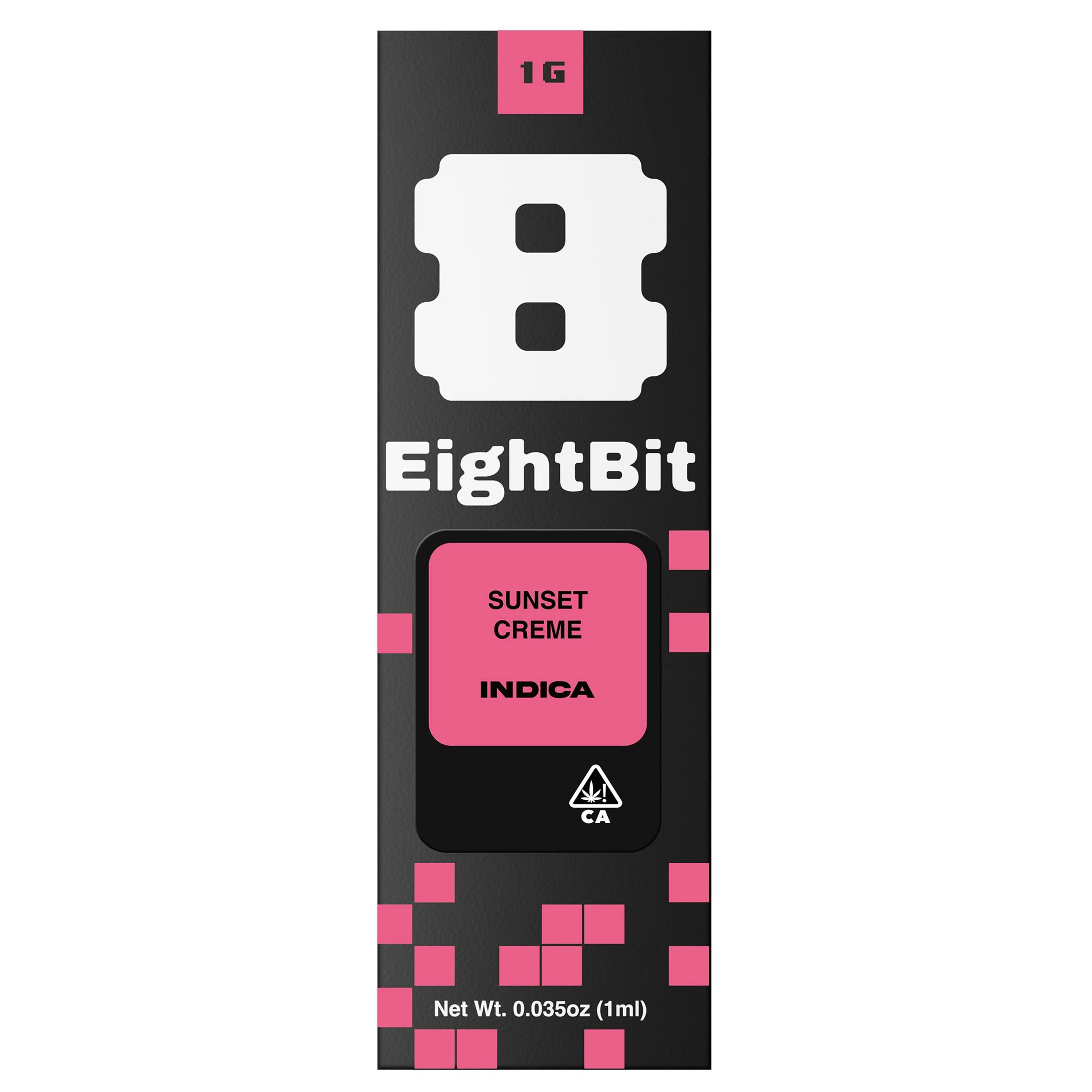 EIGHTBIT AIO | 1g - SUNSET CREME - Live Rosin Infused - Indica - EIGHTBIT - - $20 - All-In-Ones